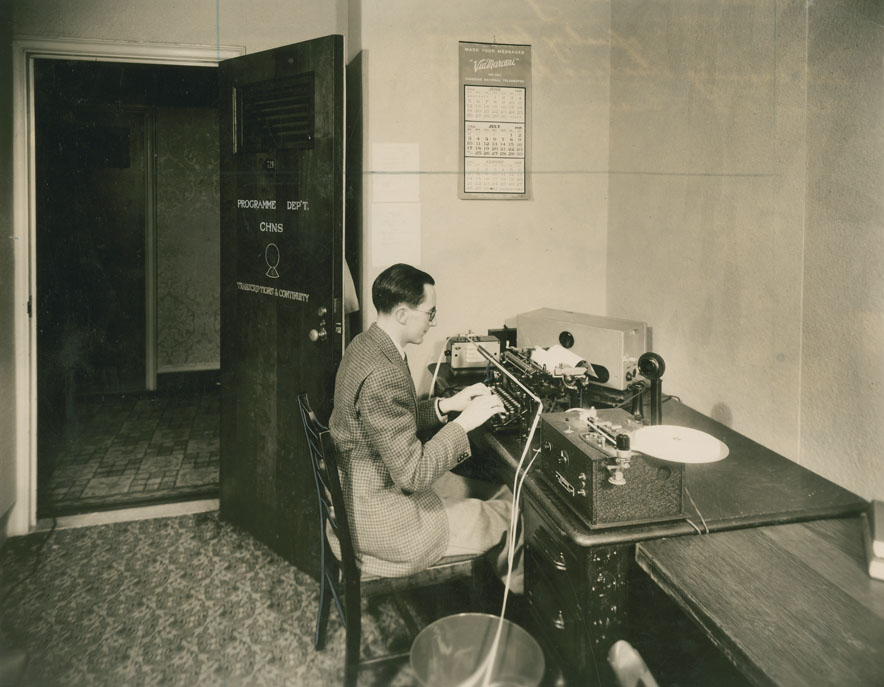 John Clare Operating Typewriter