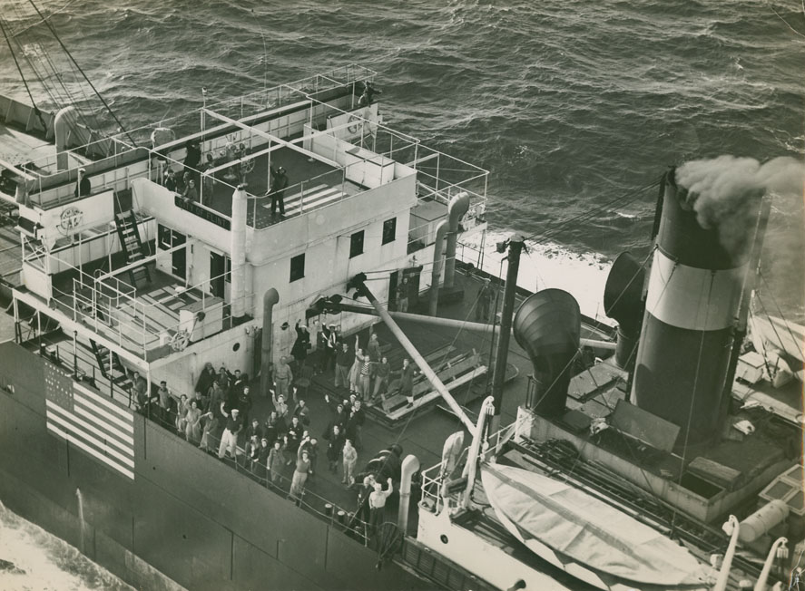 Aerial View of Passengers and Crew on Board the Middle Open deck of <i>City of Flint</i>