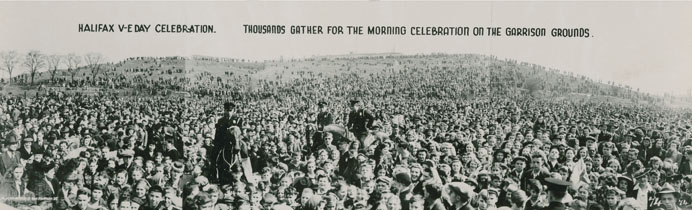 Thousands gather for the morning celebration on the Garrison Grounds