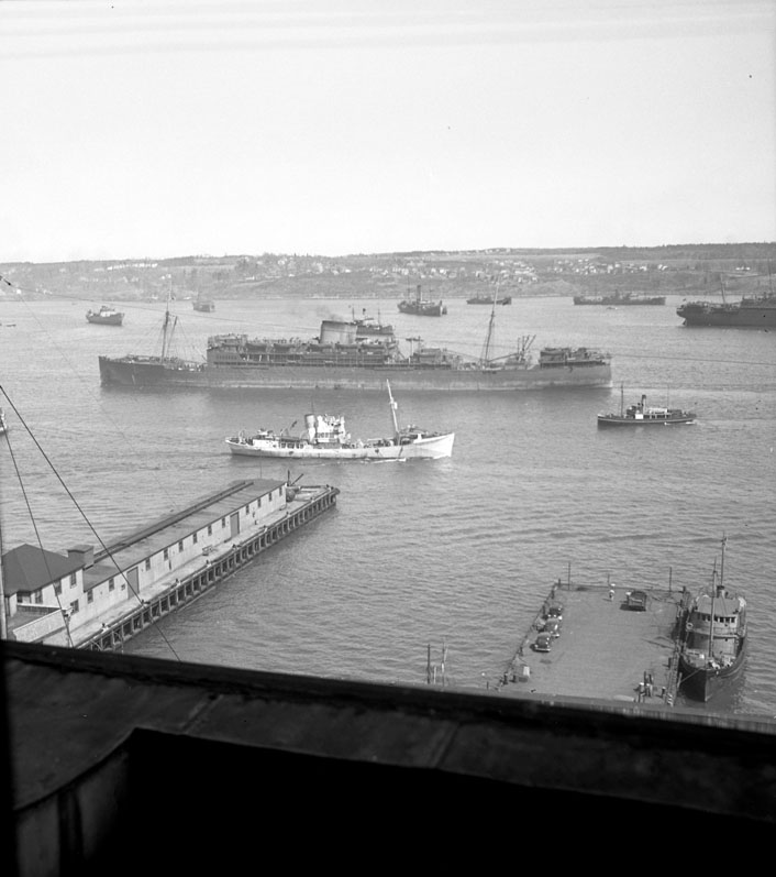 Liner going up the harbour