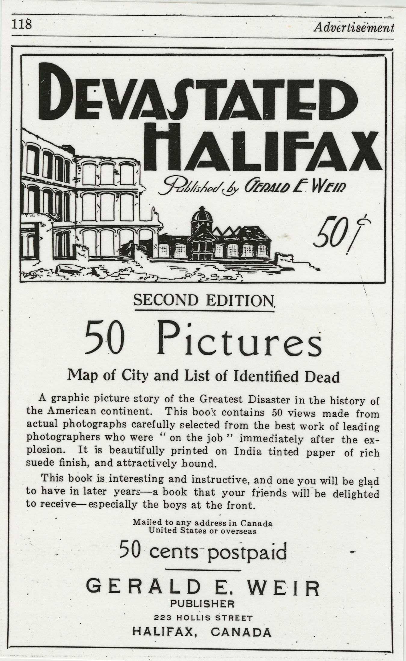 Taken from Stanley K. Smith, <i>Heart Throbs of the Halifax Horror</i> (Halifax, 1918), p.118.