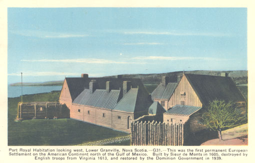 habitation : Port Royal Habitation looking west, Lower Granville