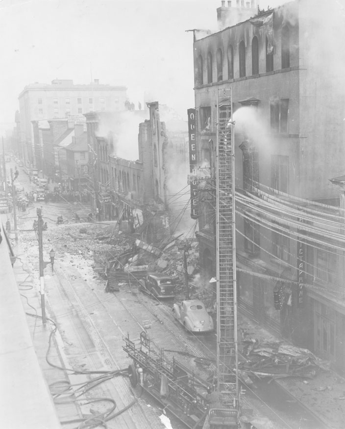 halifax : The Queen Hotel Fire, Hollis Street, Halifax, 2 March 1939