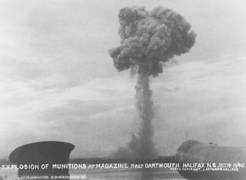 halifax : Explosion of Munitions at Magazine near Dartmouth, Halifax, N.S., July 18, 1945