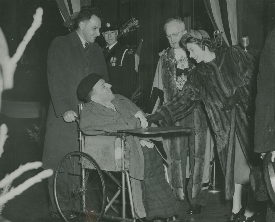 Earl Bailly is presented to Princess Elizabeth