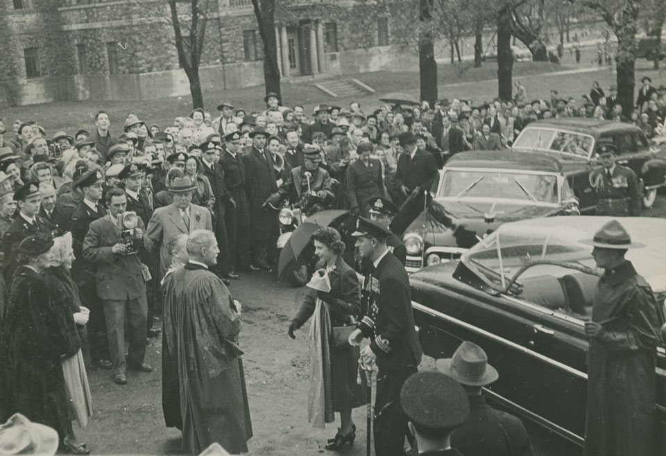 jubilee : President Kerr and Lt. Col. Laurie greet royal visitors