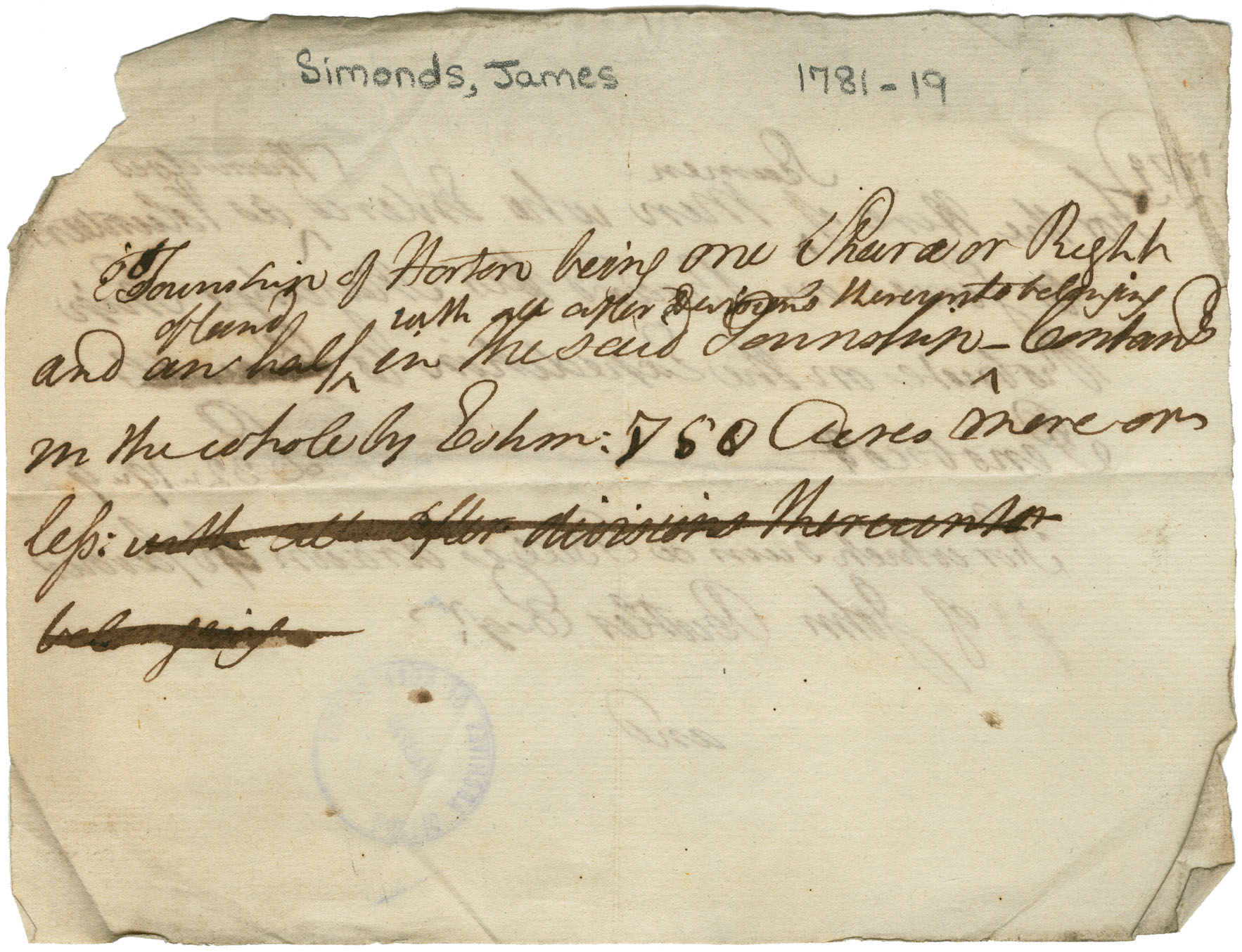 Nova Scotia Archives Nova Scotia Land Papers 17651800