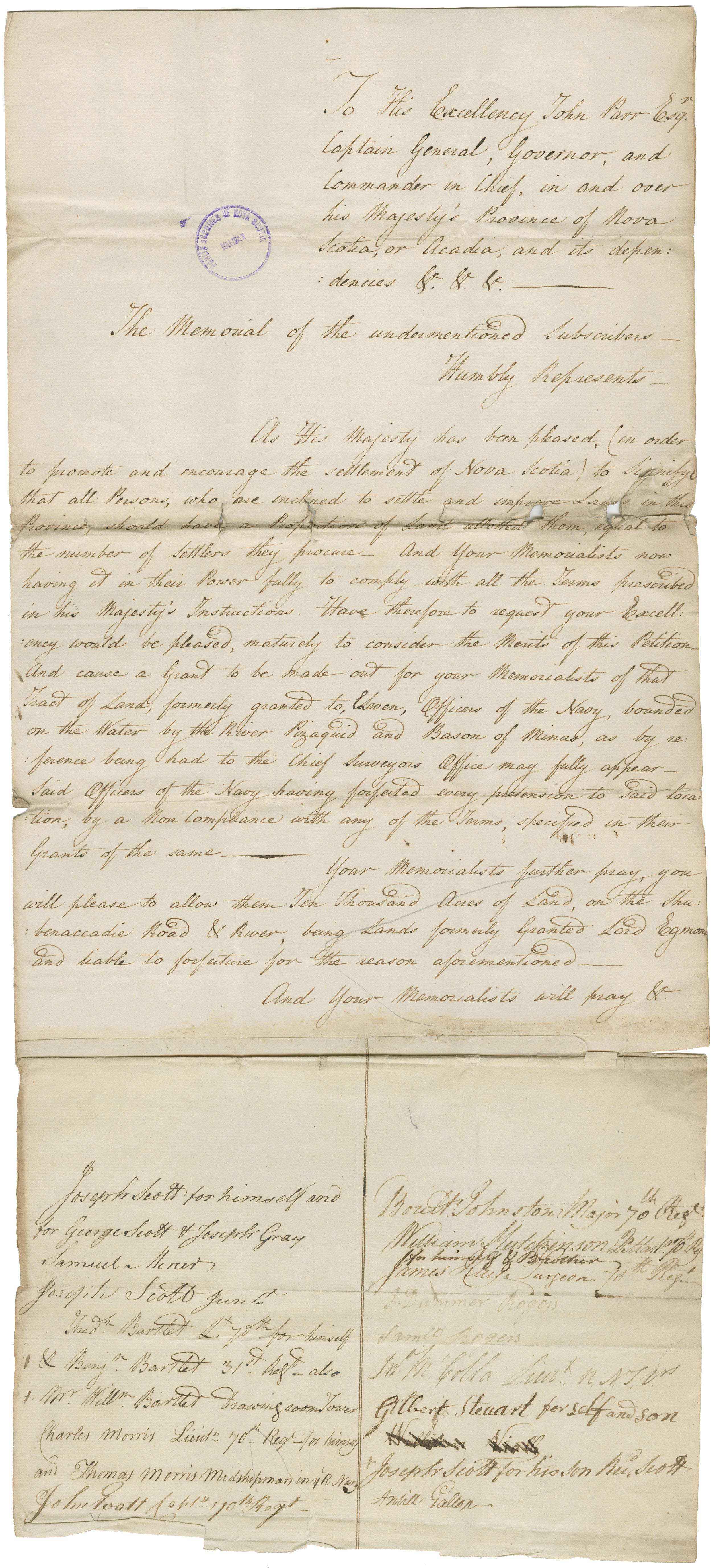 Nova Scotia Archives Nova Scotia Land Papers 17651800