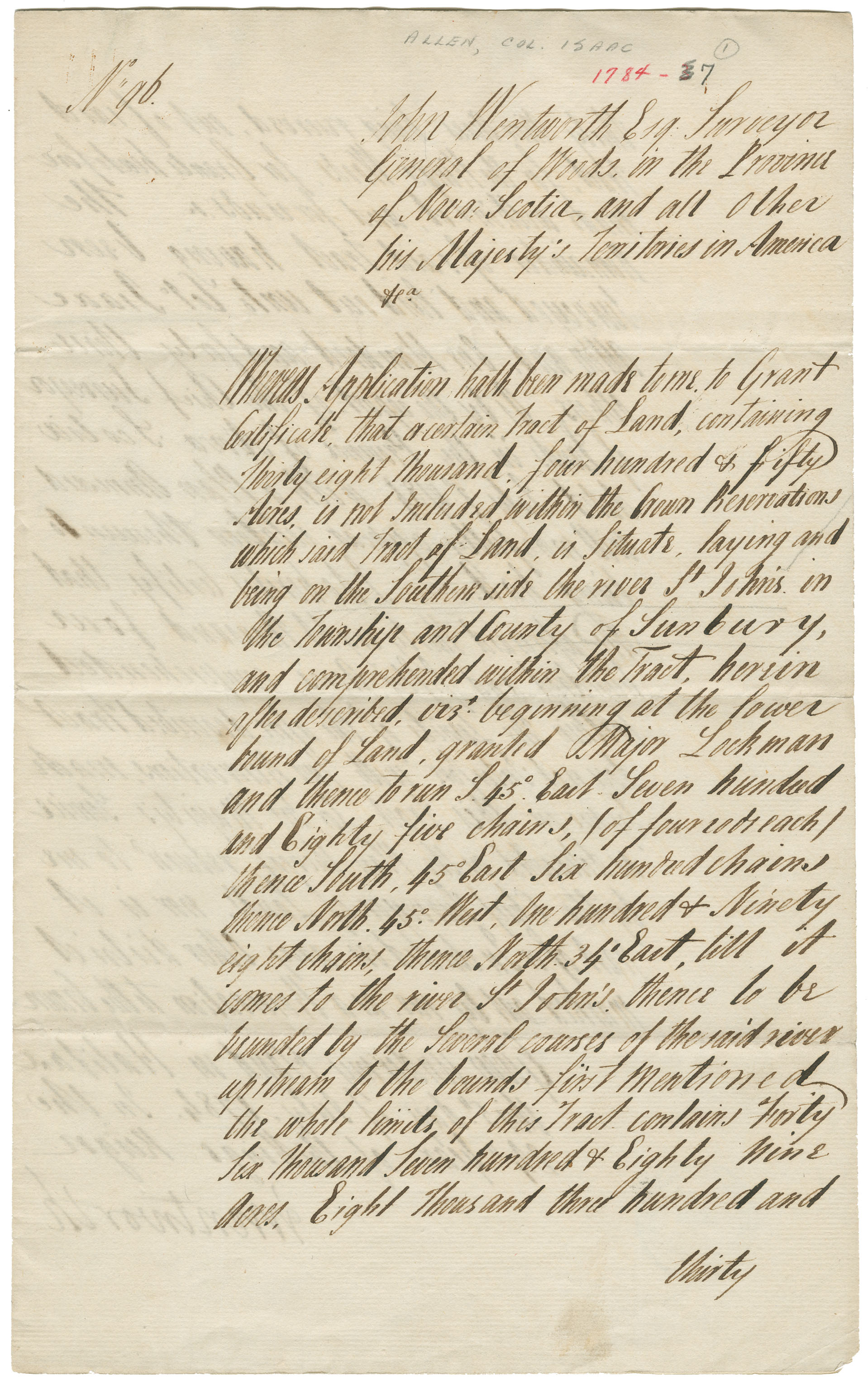 Nova Scotia Archives Nova Scotia Land Papers 17651800