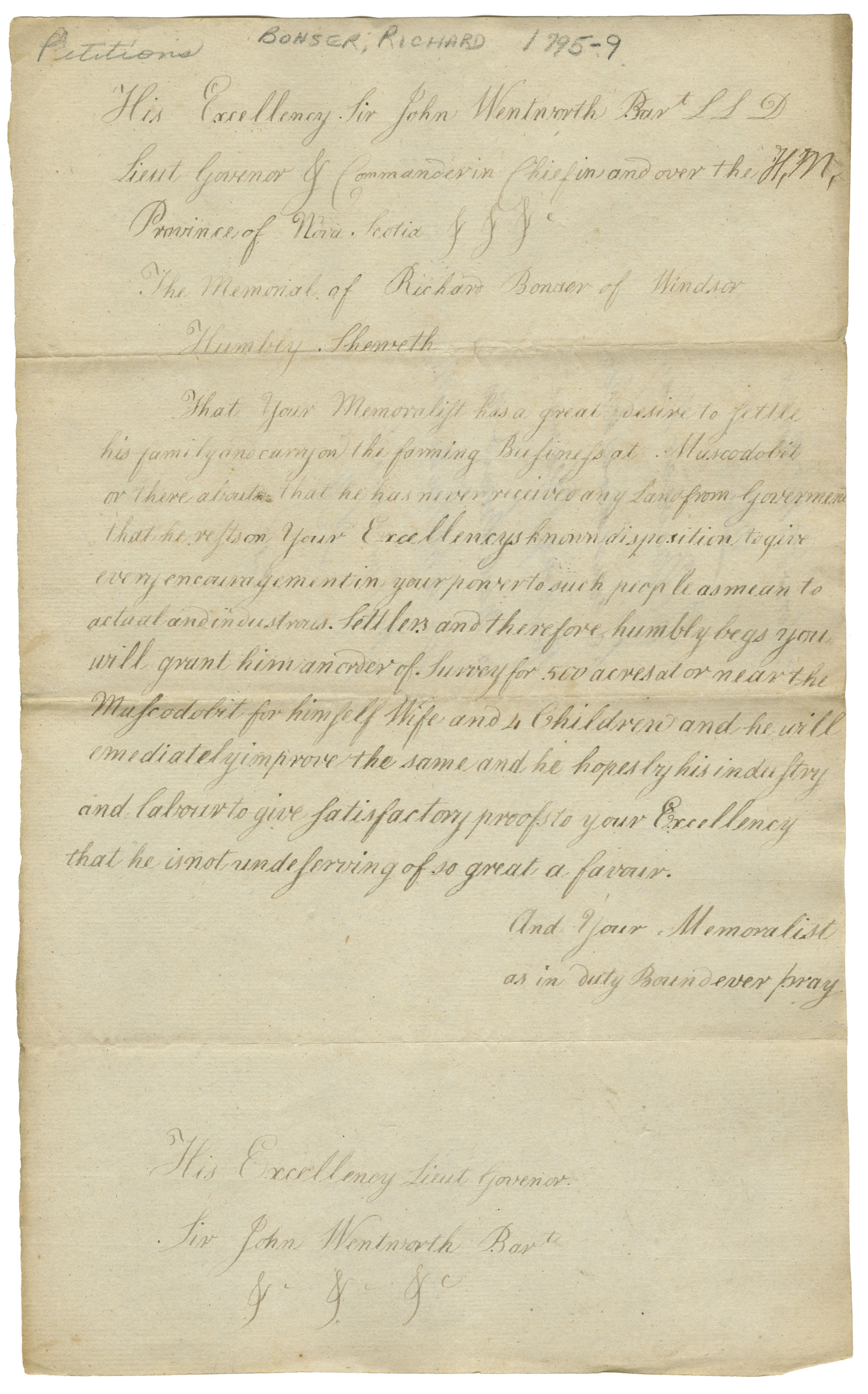 Nova Scotia Archives Nova Scotia Land Papers 17651800