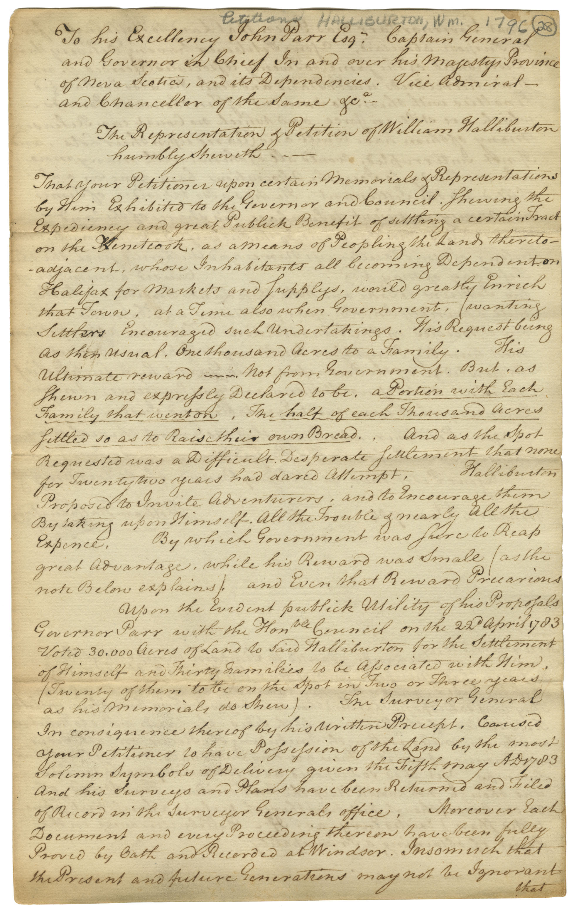 Nova Scotia Archives Nova Scotia Land Papers 17651800