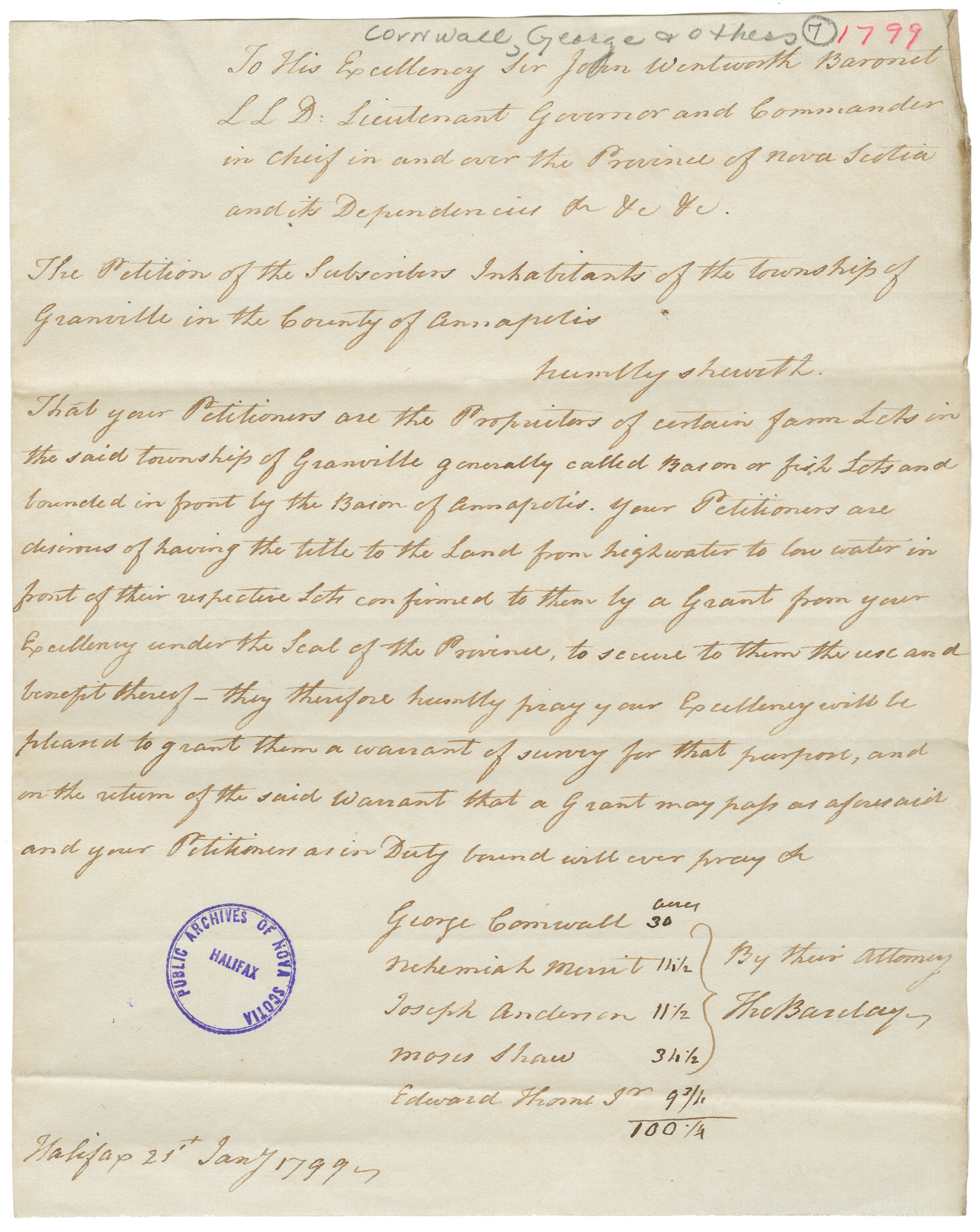 Nova Scotia Archives Nova Scotia Land Papers 17651800