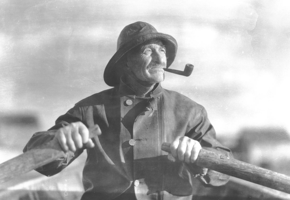 macaskill : Albert Crooks in dory, Peggys Cove