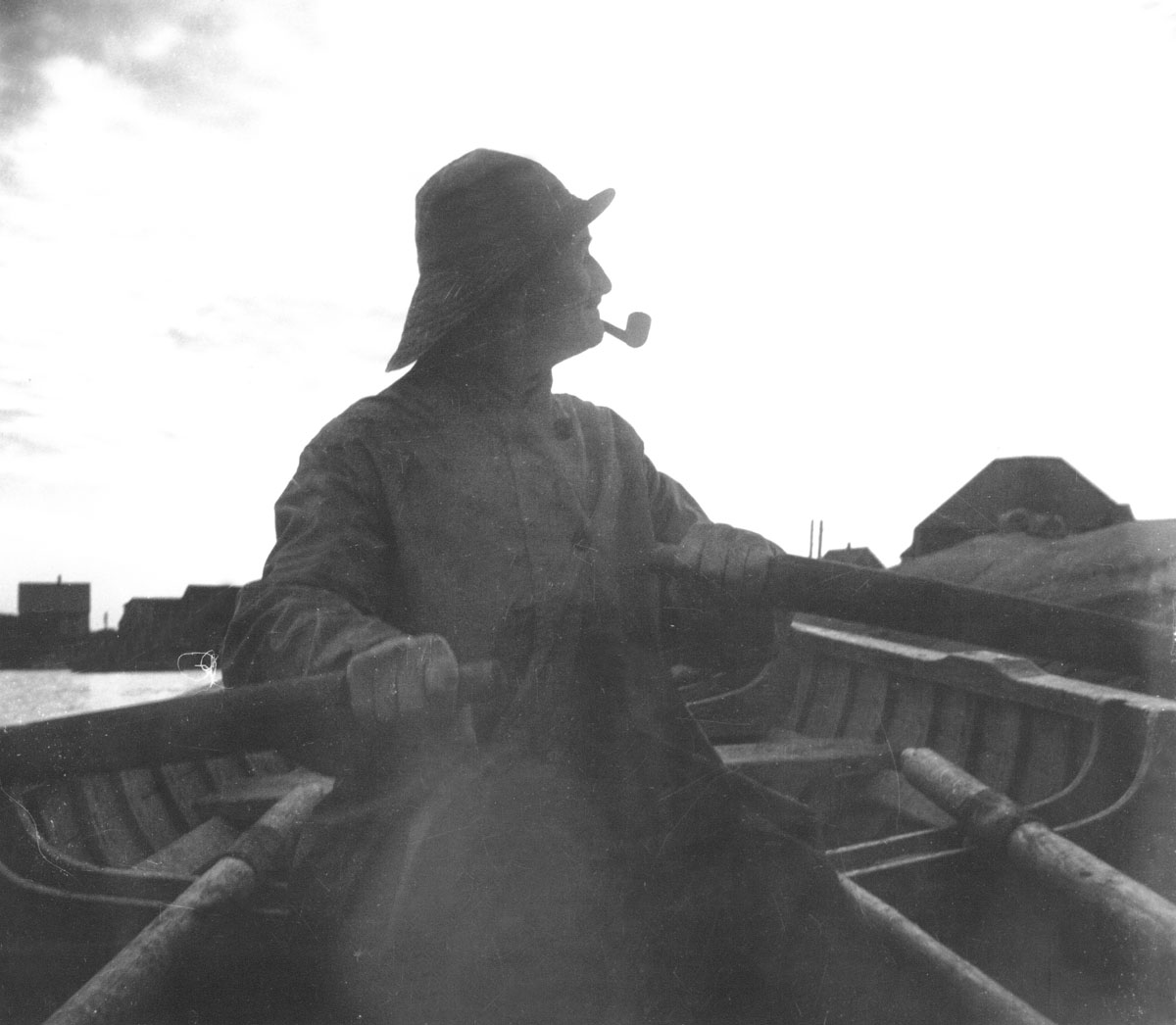 macaskill : Setting Out, Albert Crooks in dory, Peggys Cove, NS