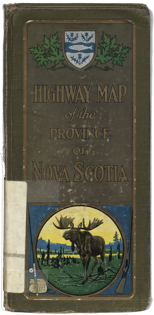 N.S. Provincial Highway Board Map of the Province of Nova Scotia showing all County Boundaries, Public Highways, Trails, railways, Cities, Towns, Villiages, Lakes, Streams, Harbours