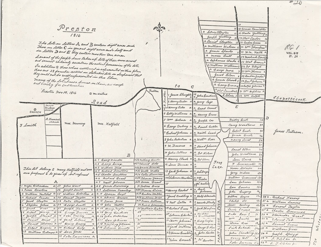 Preston 1816 [Land Grants]
