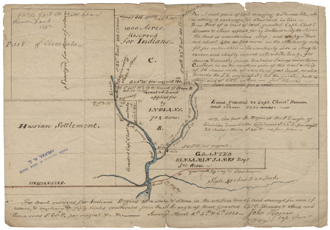 The Tract reserved for Indians at Bear River, Digby County