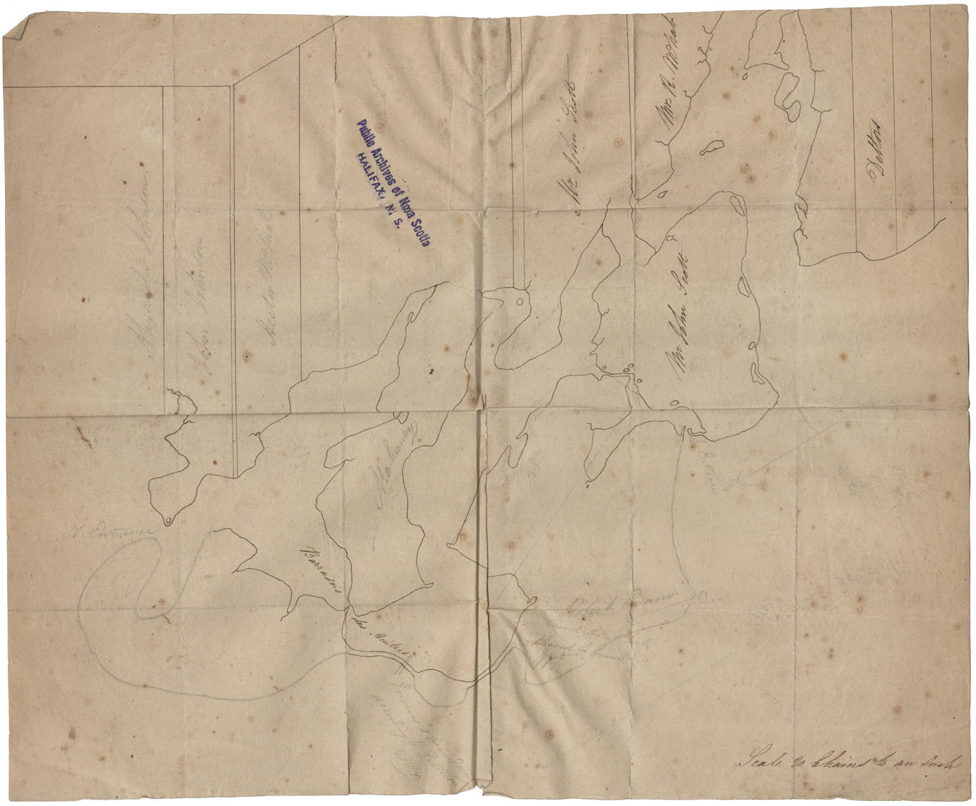 Cape Breton Plan: Barrasors des Huitres w.m.1819
