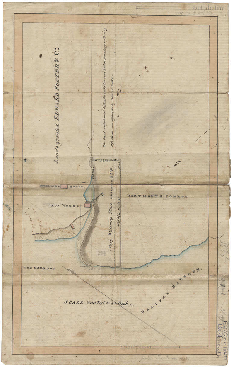 PANS Vert Mss File: Maps: Dartmouth Watering Place c. 1800 (2 maps)