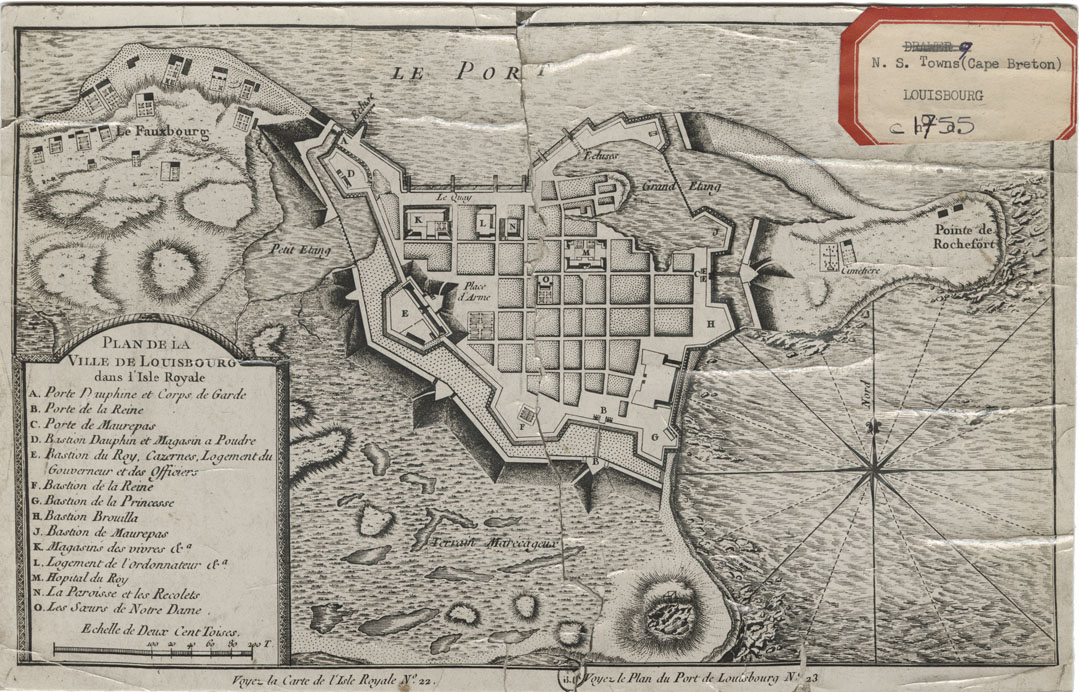 Plan de la Ville de Louisbourg dans l'Isle Royale