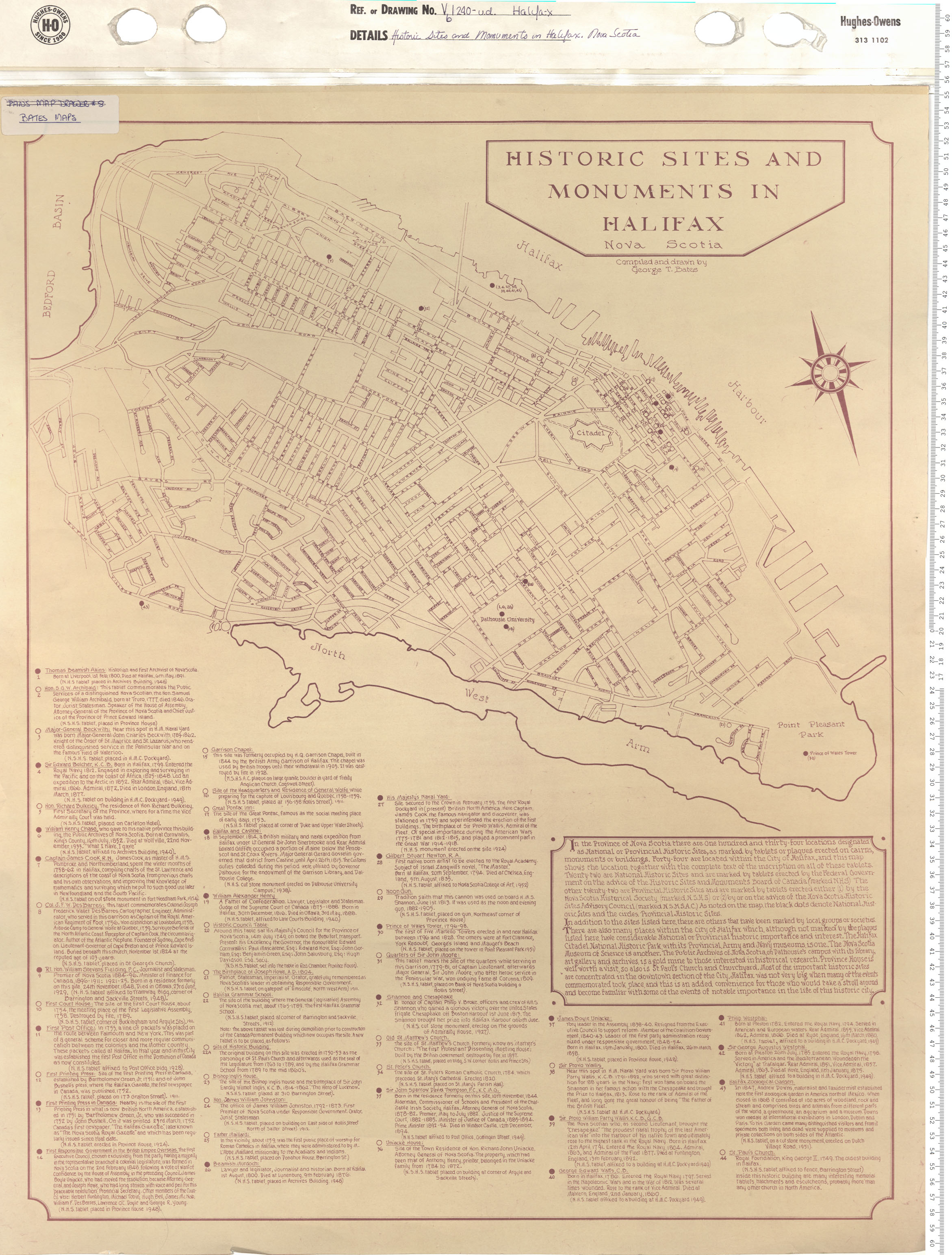 maps : Historic Sites and Monuments in Halifax Nova Scotia, Nova Scotia