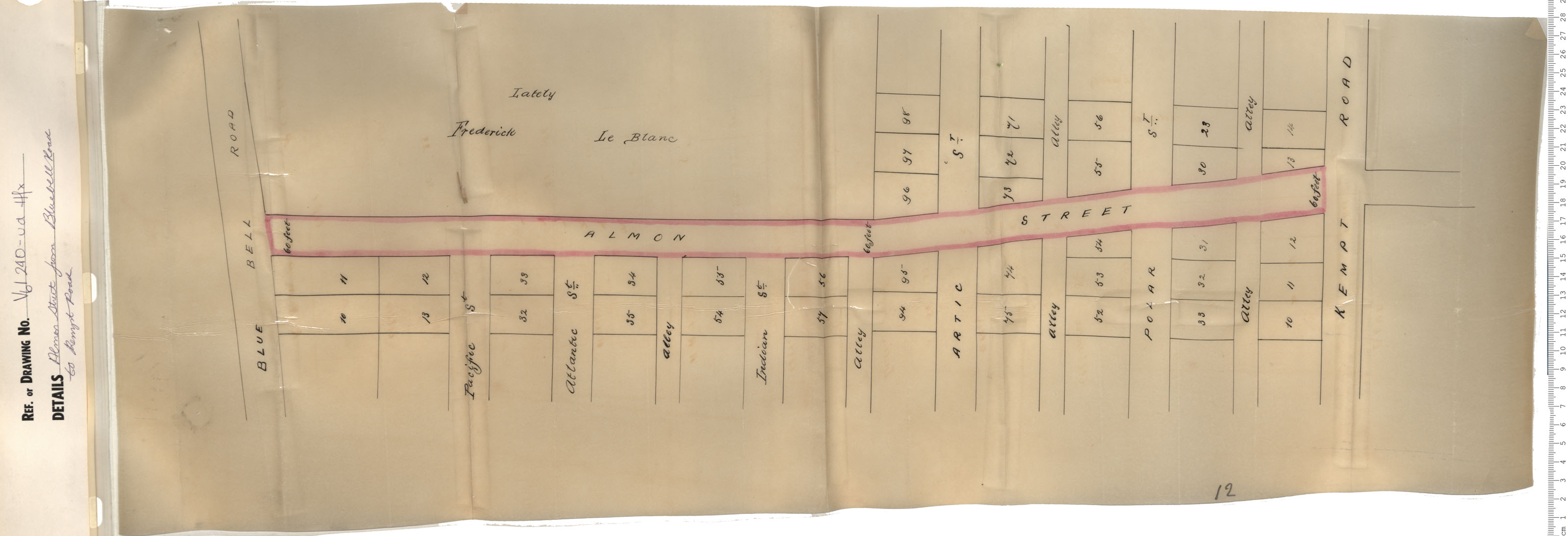 maps : Almon Street from Bluebell Road to Kempt Road