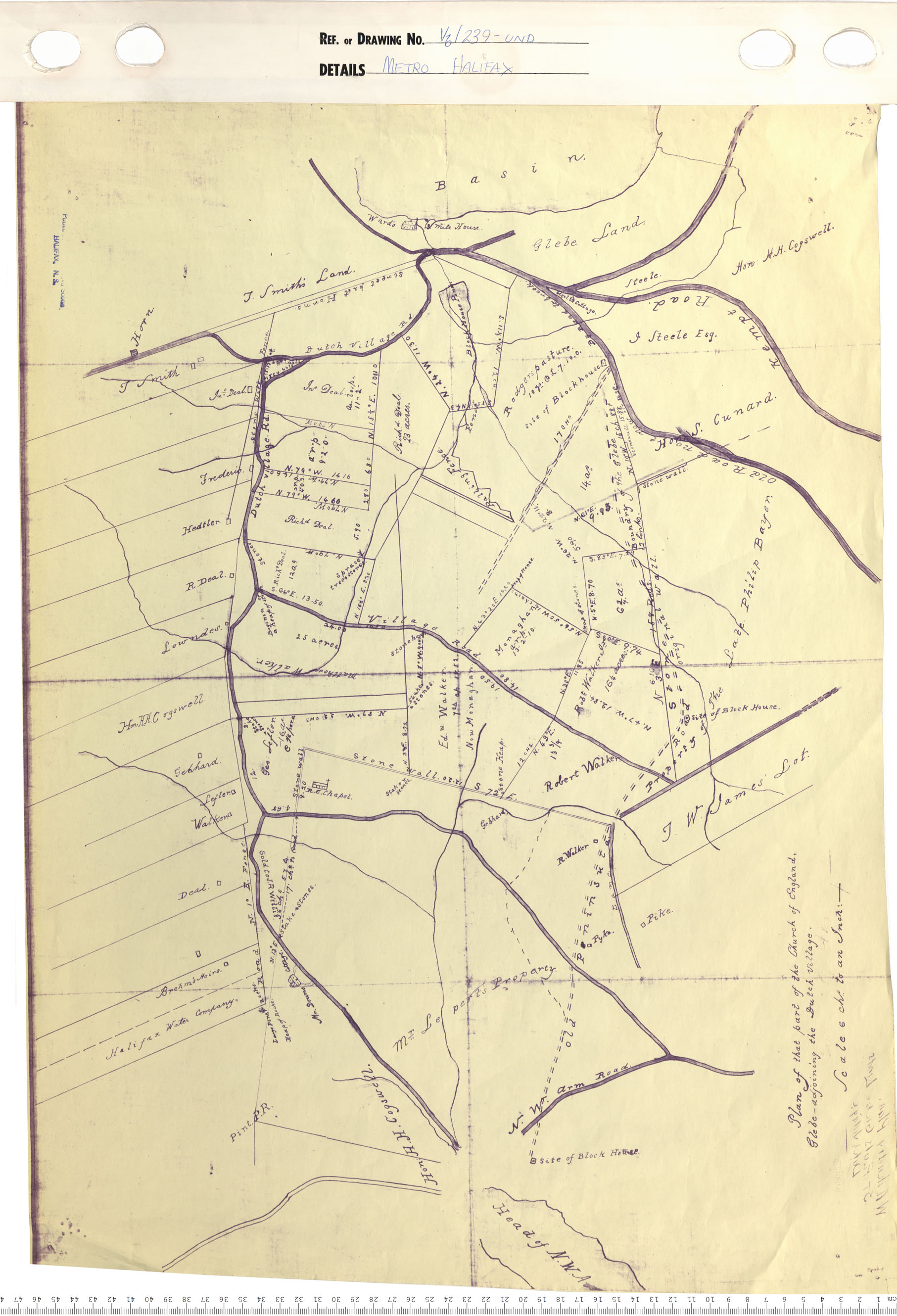 maps : Plan of that part of the Church of England, Glebe-adjoining the Dutch village