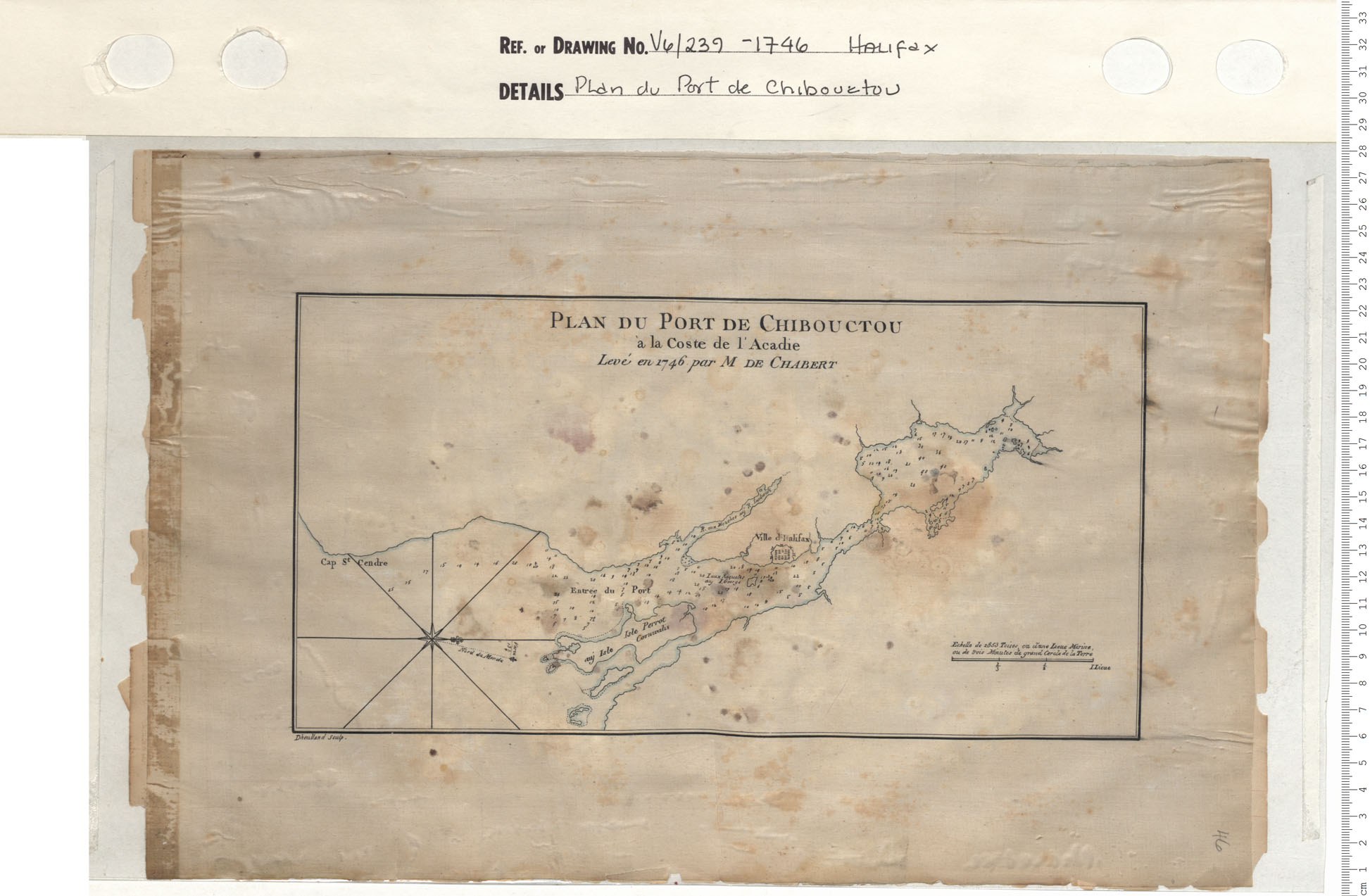 maps : Plan Du Port De Chibouctou; a la Coste de lAcadie