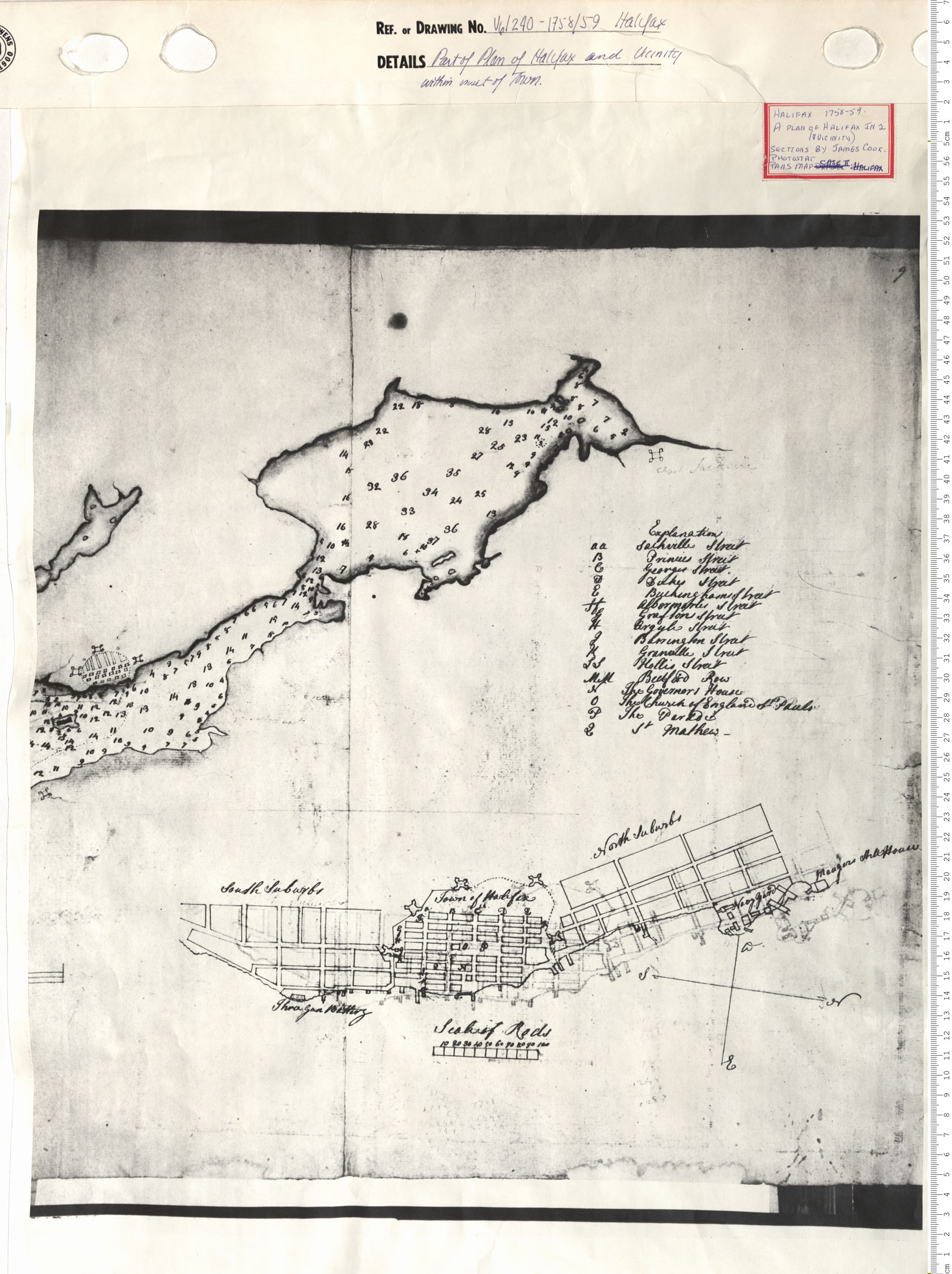 maps : Part of  plan of Halifax and vicinity with an inset of town