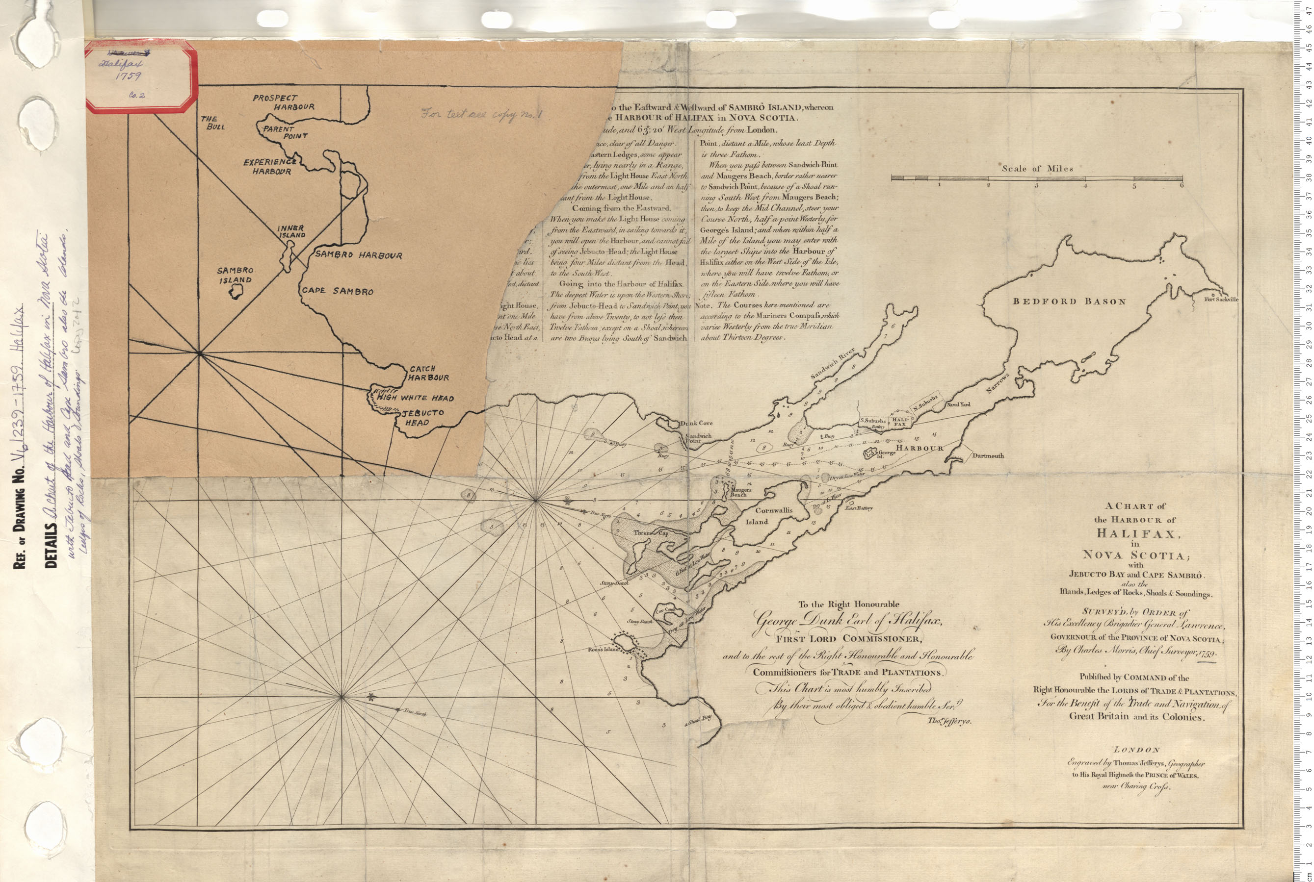 maps : A Chart of the Harbour of Halifax in Nova Scotia with Jebucto Bay and Cape Sambro also the Iflands, Ledges of Rock, Shoals & Surroundings