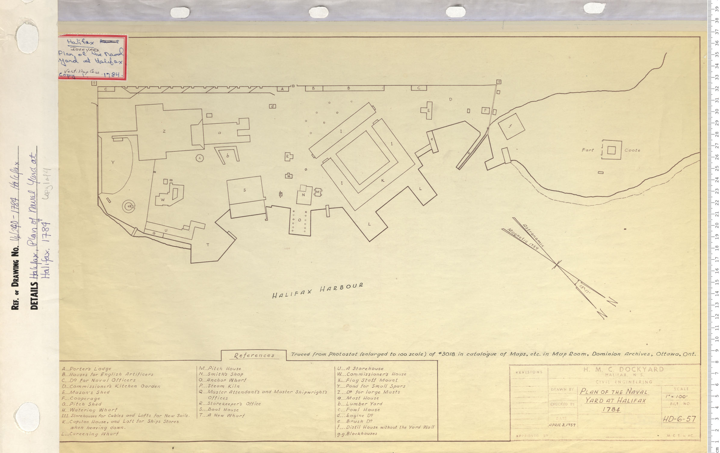 maps : Plan of Naval Yard at Halifax, 1784