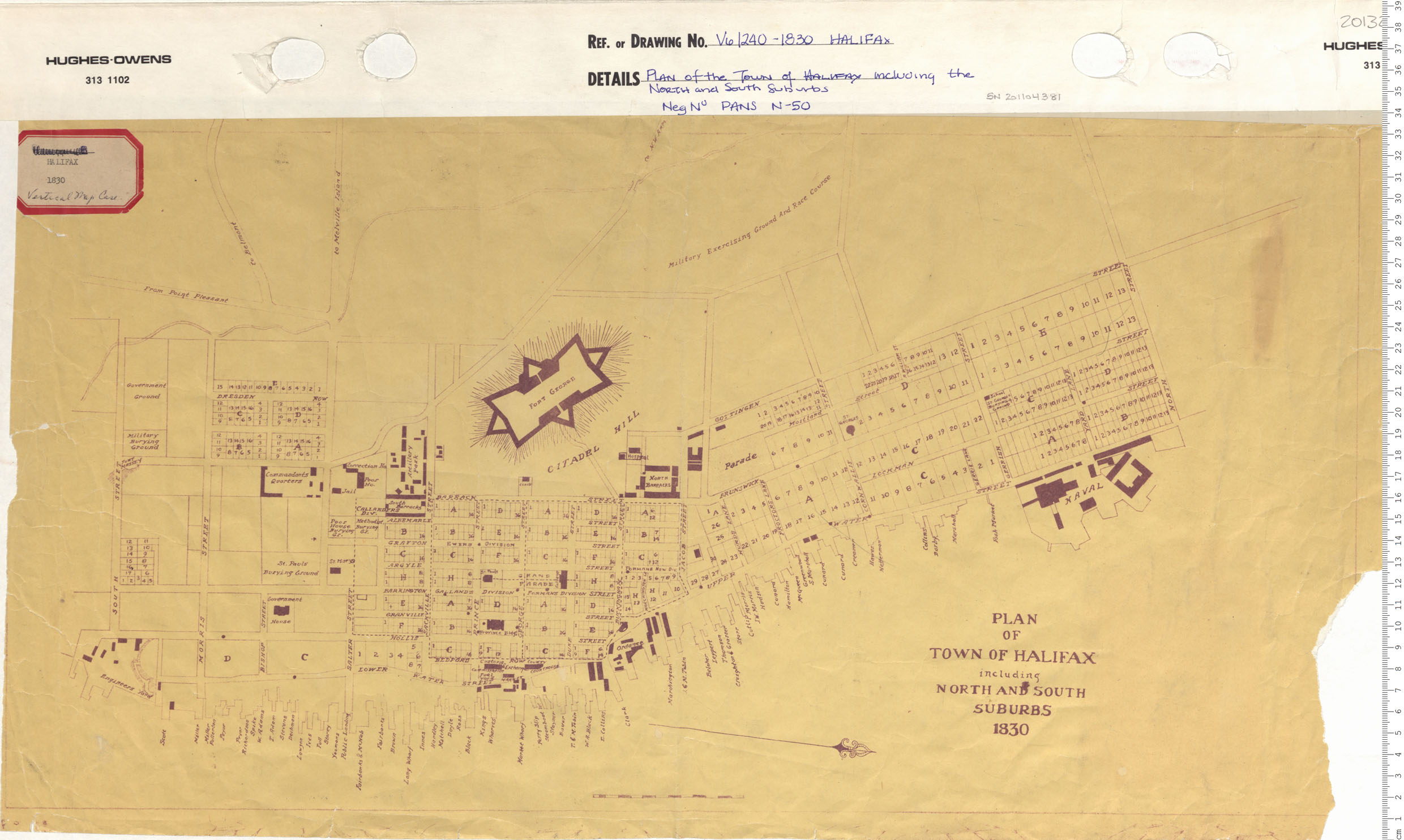 maps : Plan of the Town of Halifax including the North and South Suburbs
