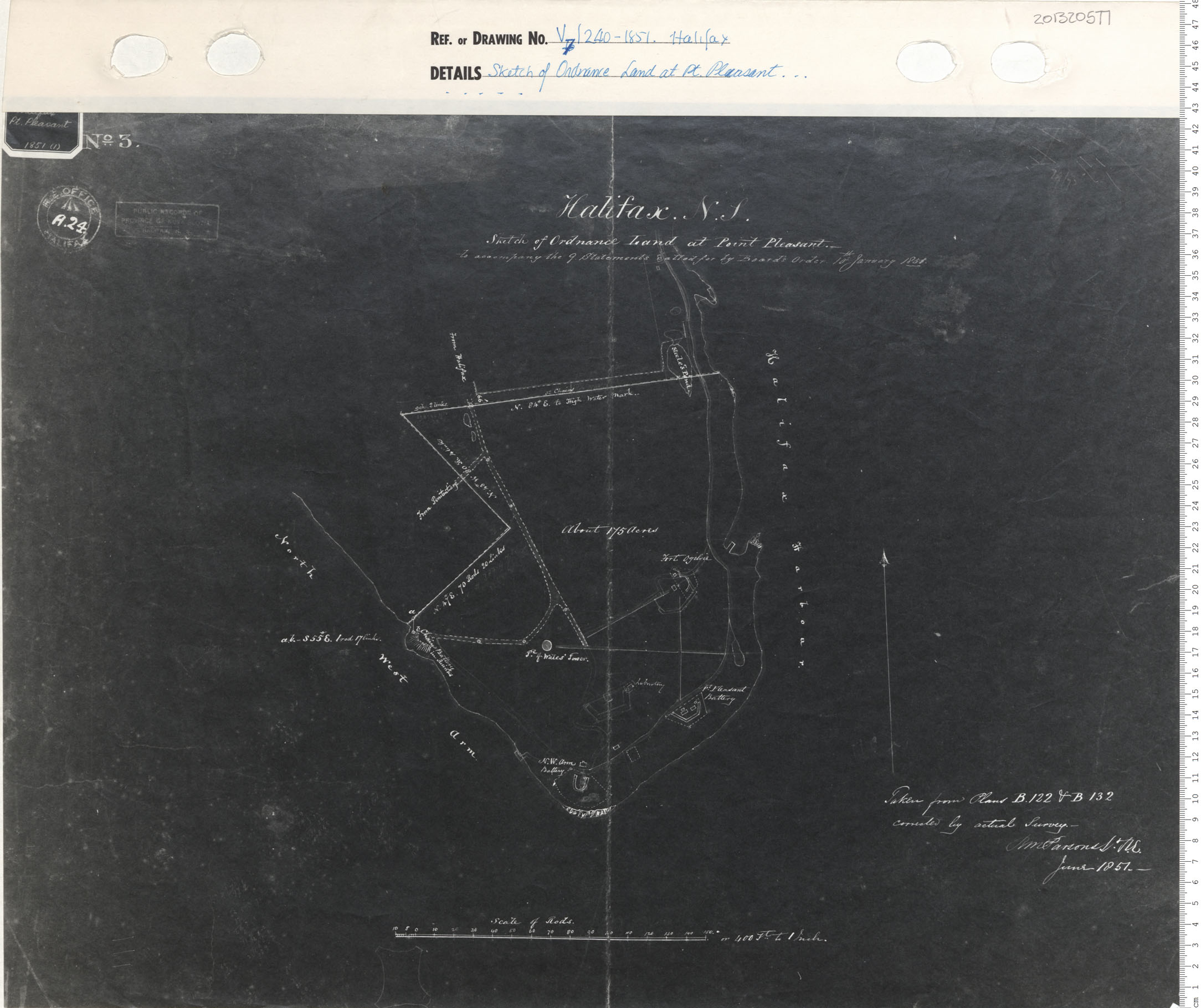 maps : Sketch of Ordnance Land at Point Pleasant