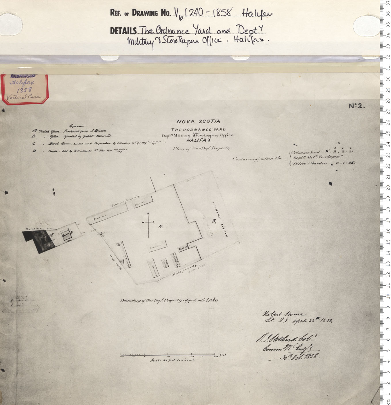 maps : The Ordnance Yard and Dept. Military & Storekeepers Office