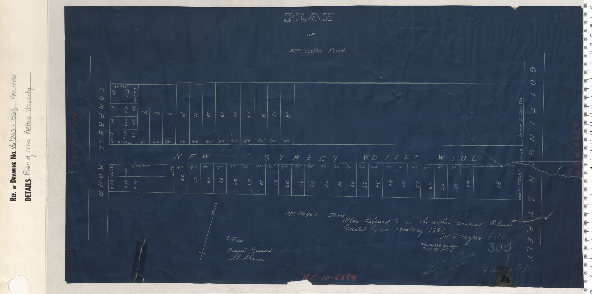 maps : Plan of Mrs. Vieths Field