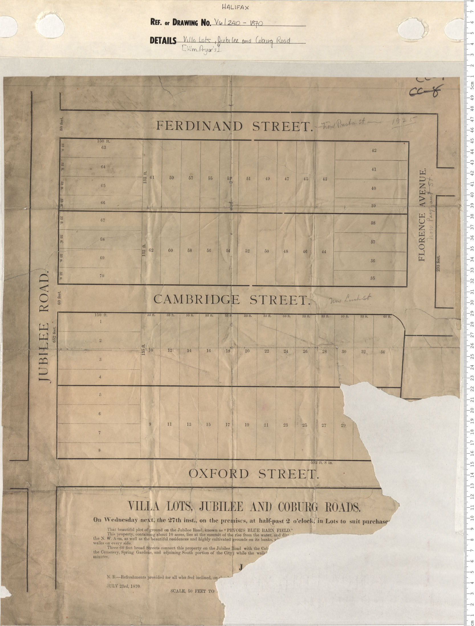 maps : Villa Lots, Jubilee and Coburg Streets