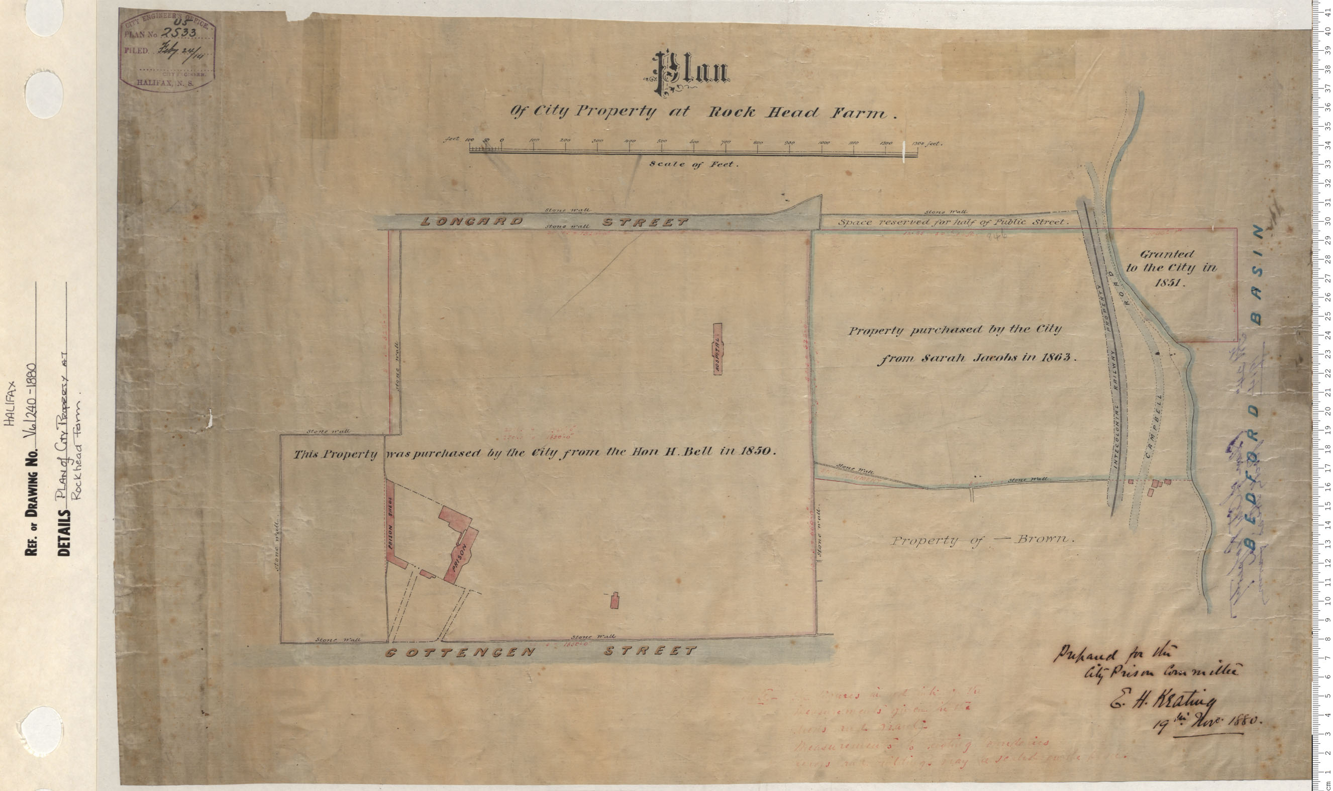 maps : Plan of city Property at Rockhead Farm