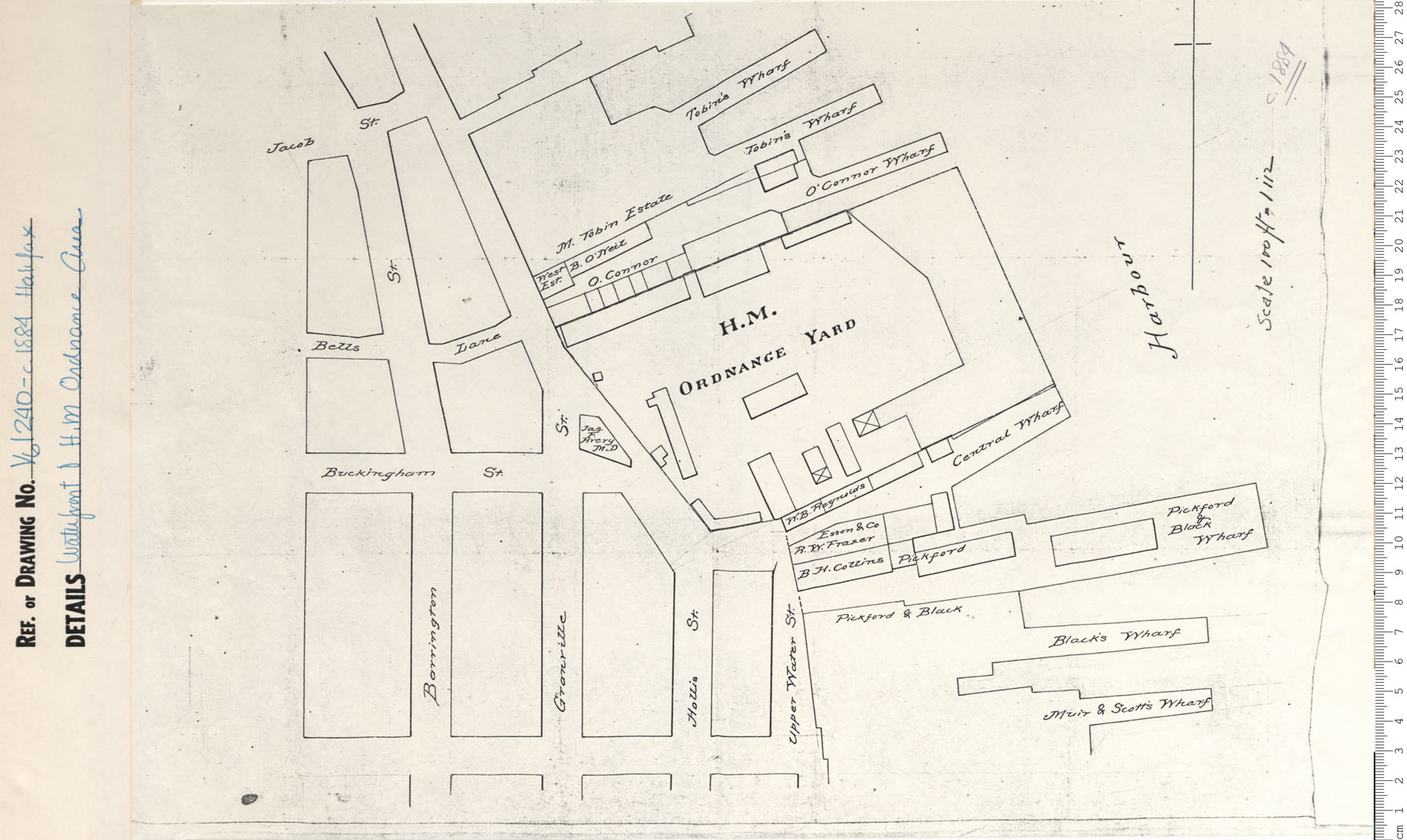 maps : Waterfront and H.M. Ordnance Area