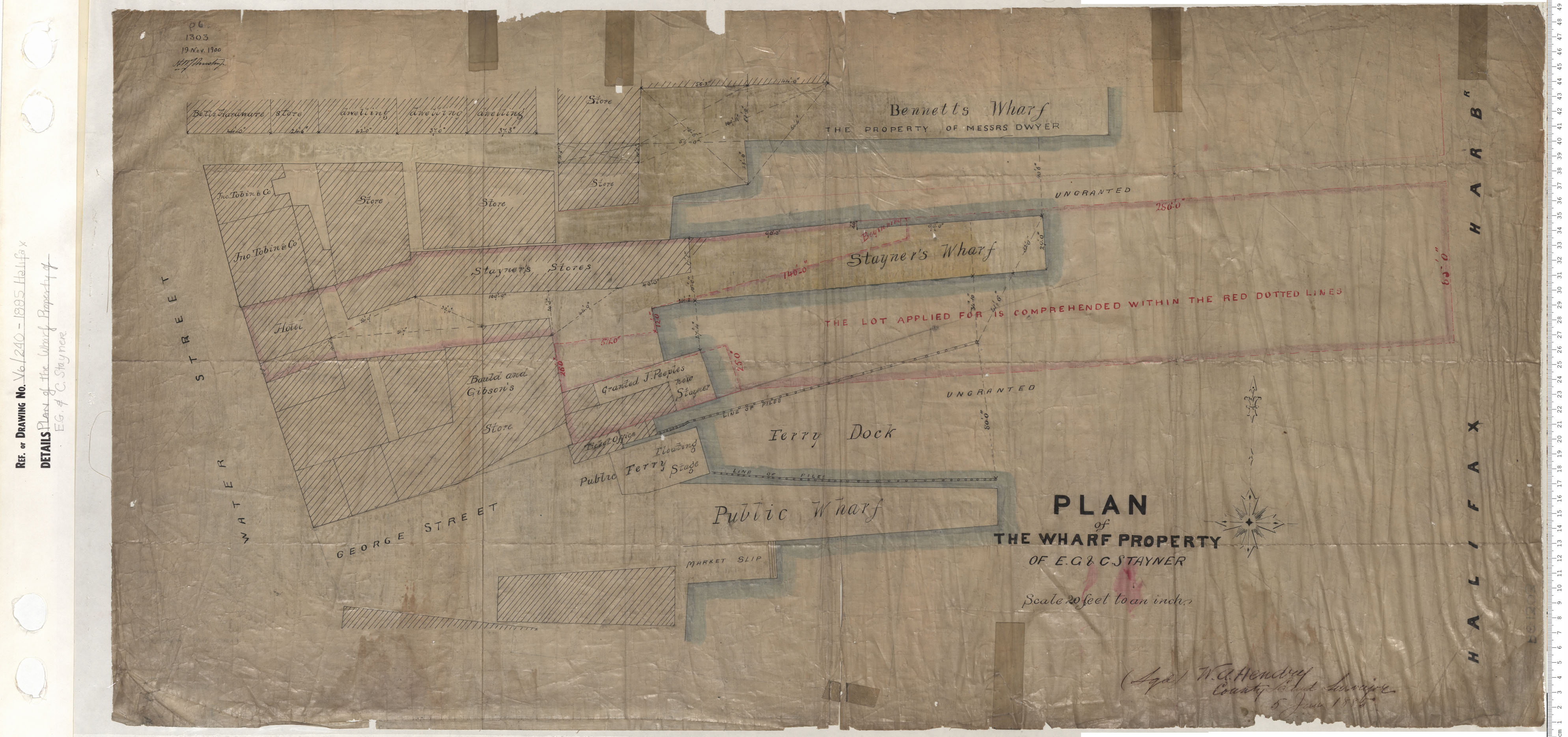 maps : Plan of Wharf Property of E.G. & C. Stayner