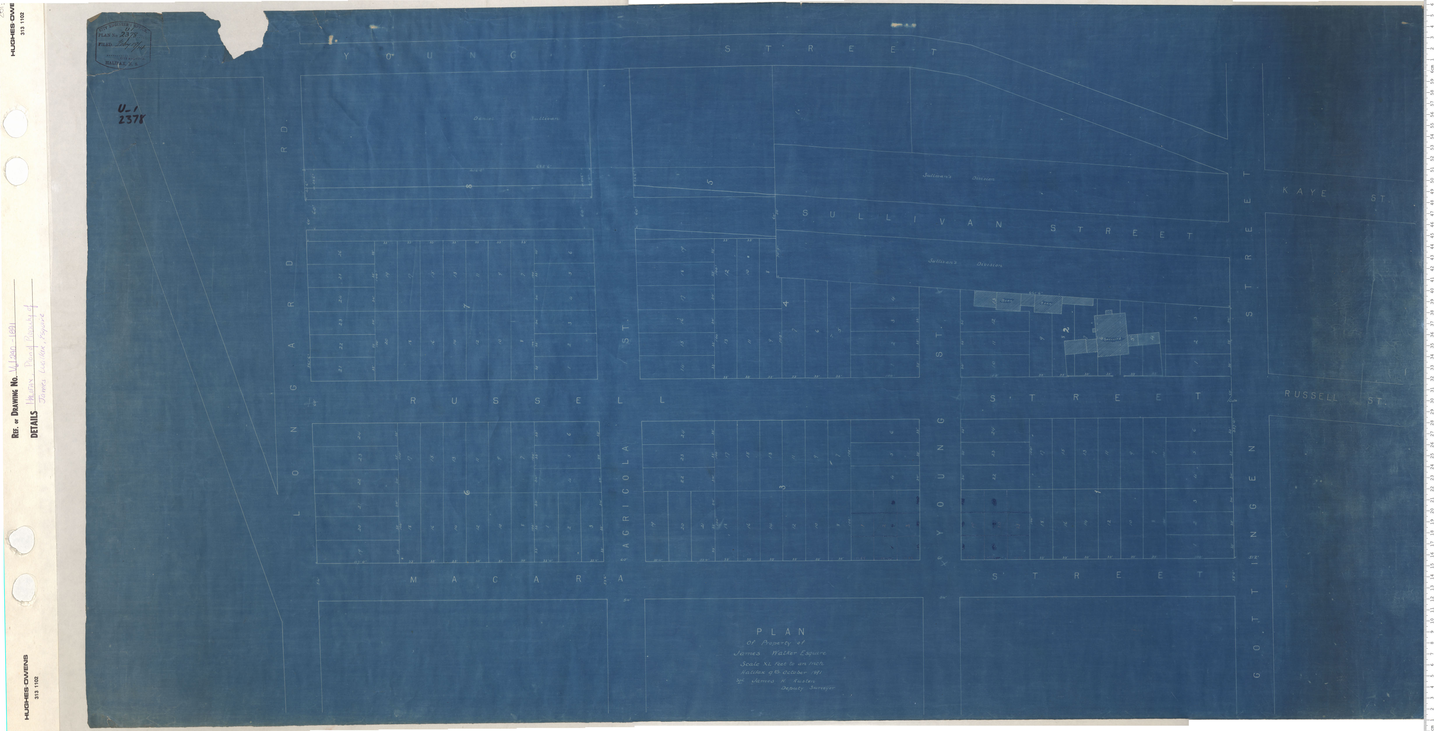 maps : Plan of Property of James Walker, Esquire