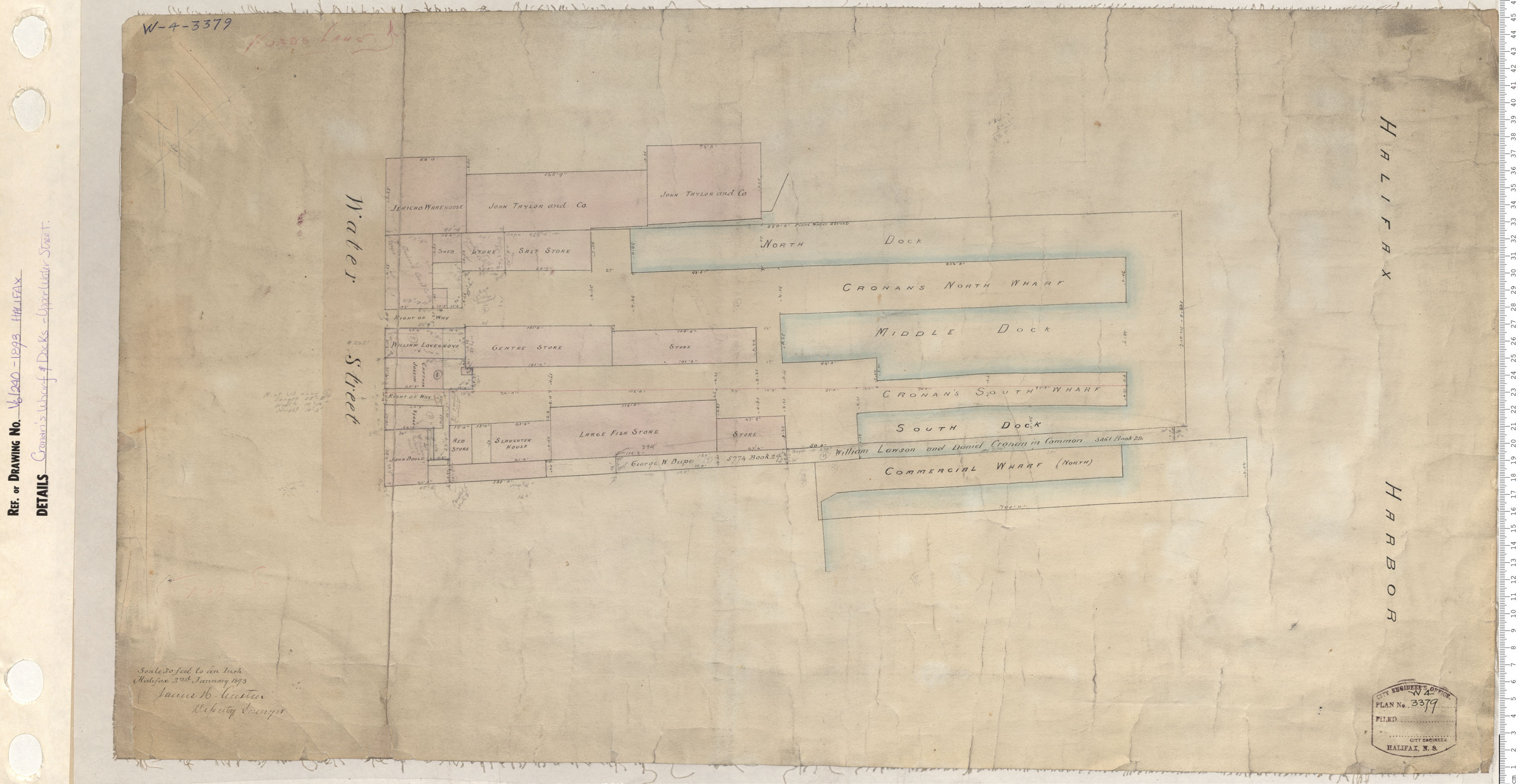 maps : Cronans Wharf and Docks upper water Street