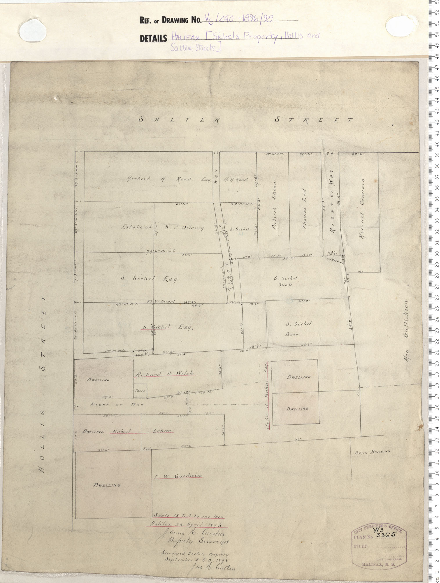 maps : Sichels Property, Hollis and Salter Streets