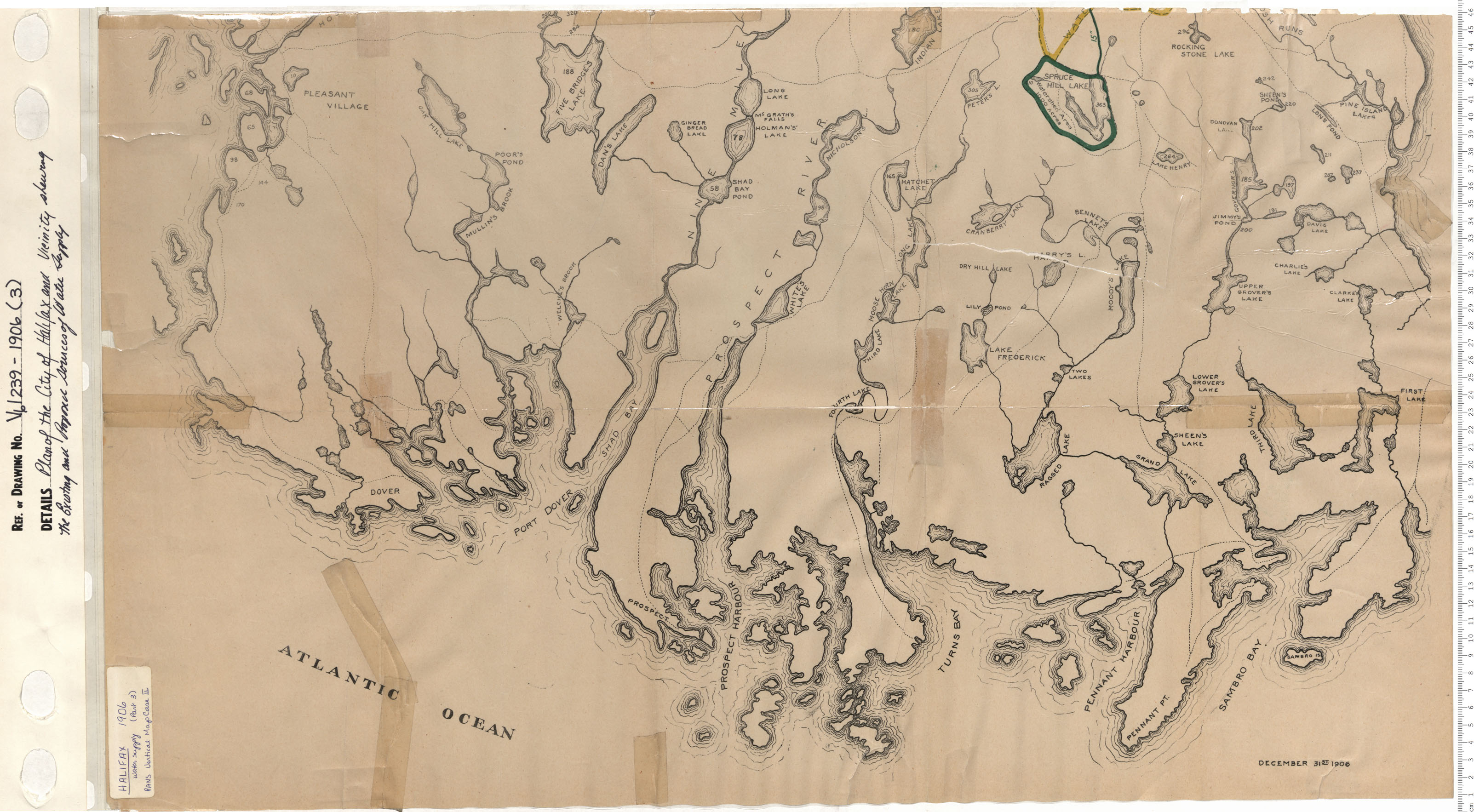 maps : Plan of the City of Halifax and vicinity Showing the Existing and Propsed Sources of Water supply