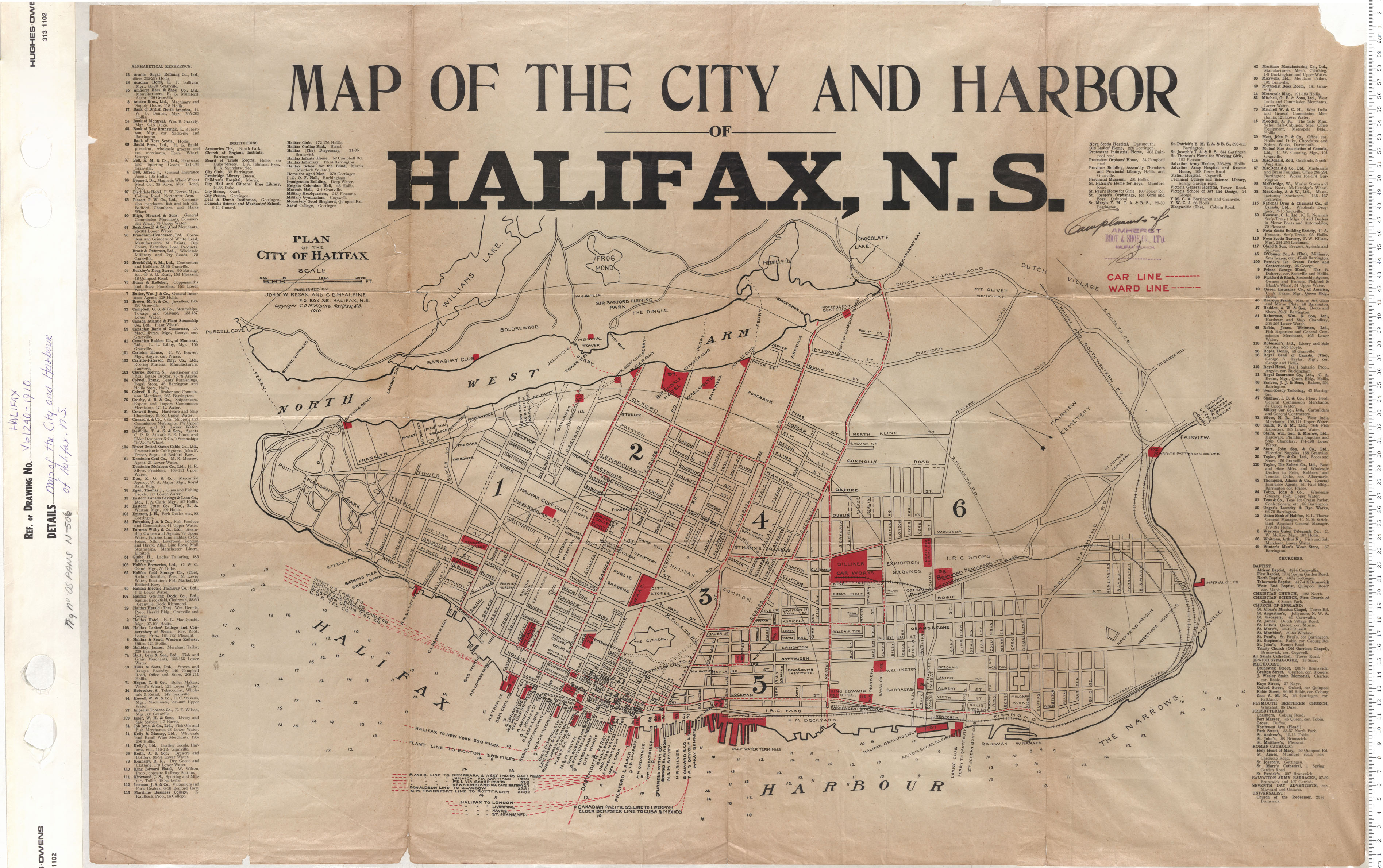 maps : Map of the City and Harbour of Halifax, N.S.