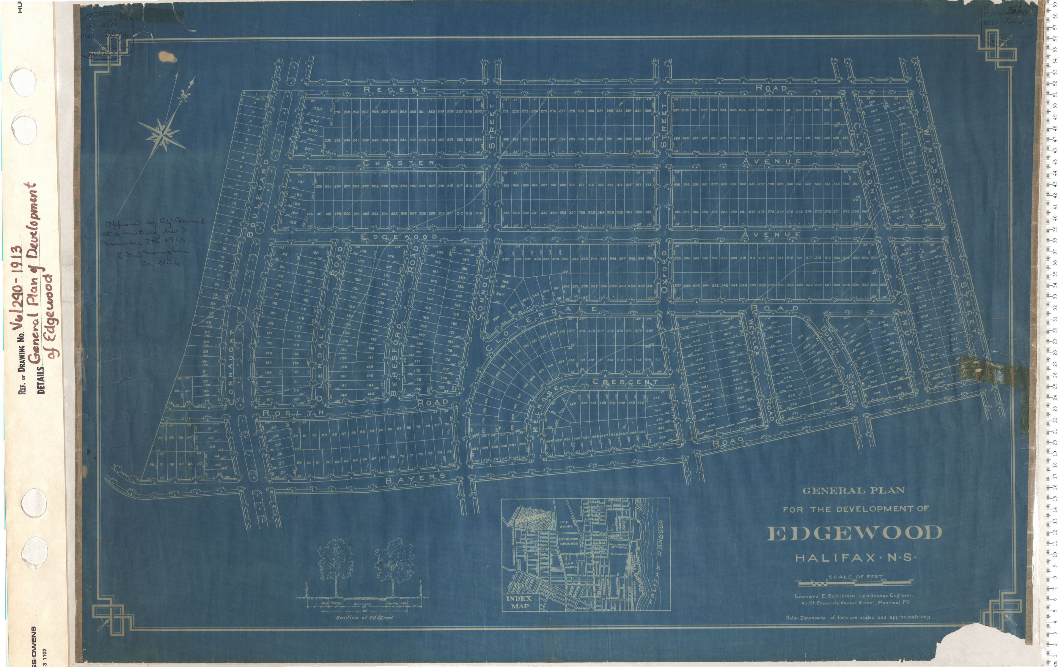 maps : General Plan of Development of Edgewood Halifax Nova Scotia