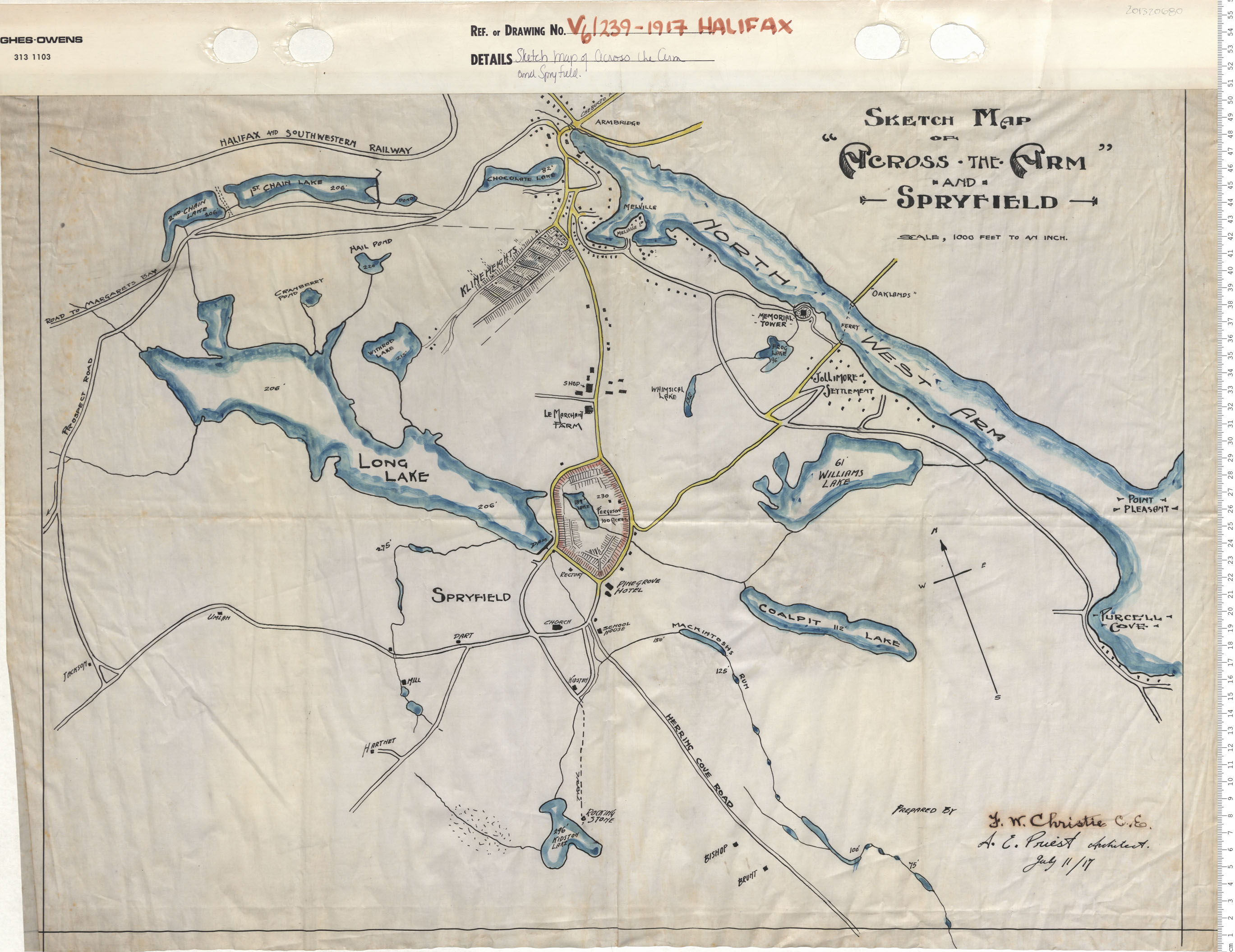 maps : Sketch Map of Across the Arm and Srpyfield