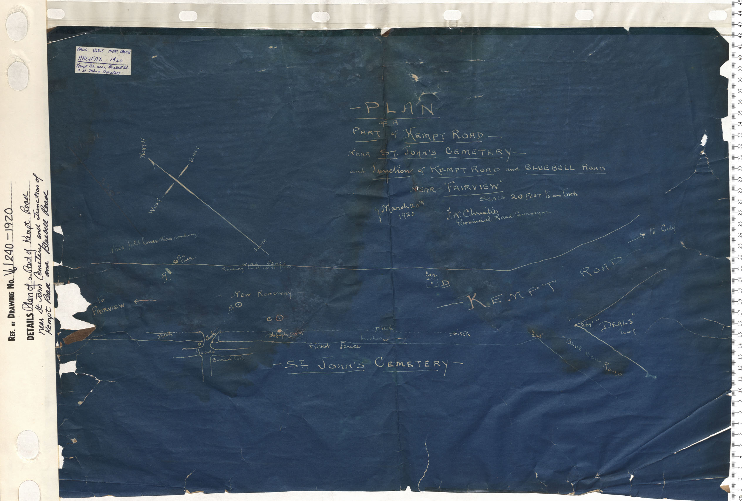 maps : Plan of Part of Kempt Road Near Saint John Cematery and Junction of Kempt Road and Bluebell Road
