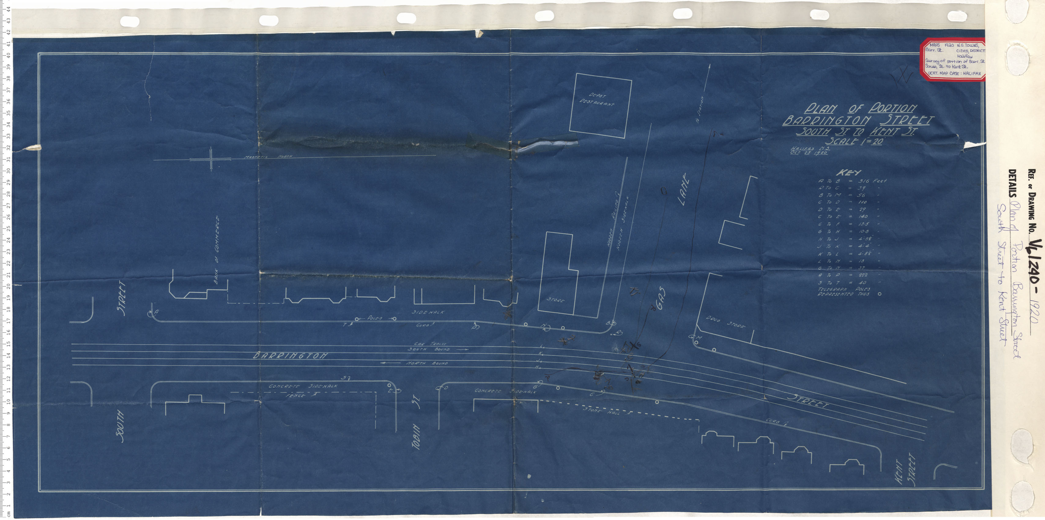 maps : Plan of Portion Barrington Street South Street to Kent Street