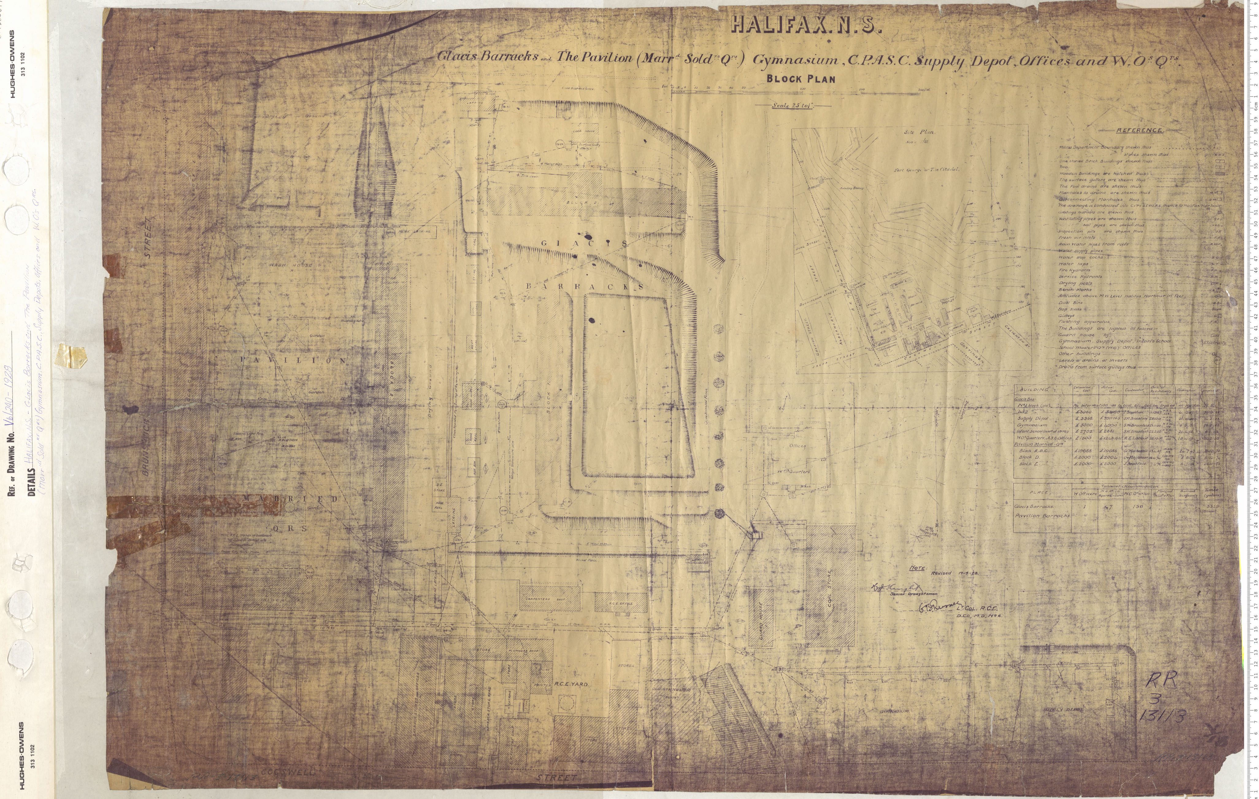 maps : Halifax, N.S. Glacis Barracks and the Pavillion (Married Soldiers Quarters) Gymnasium, CPASC, Supply Depots, Officers and Wos Qrs