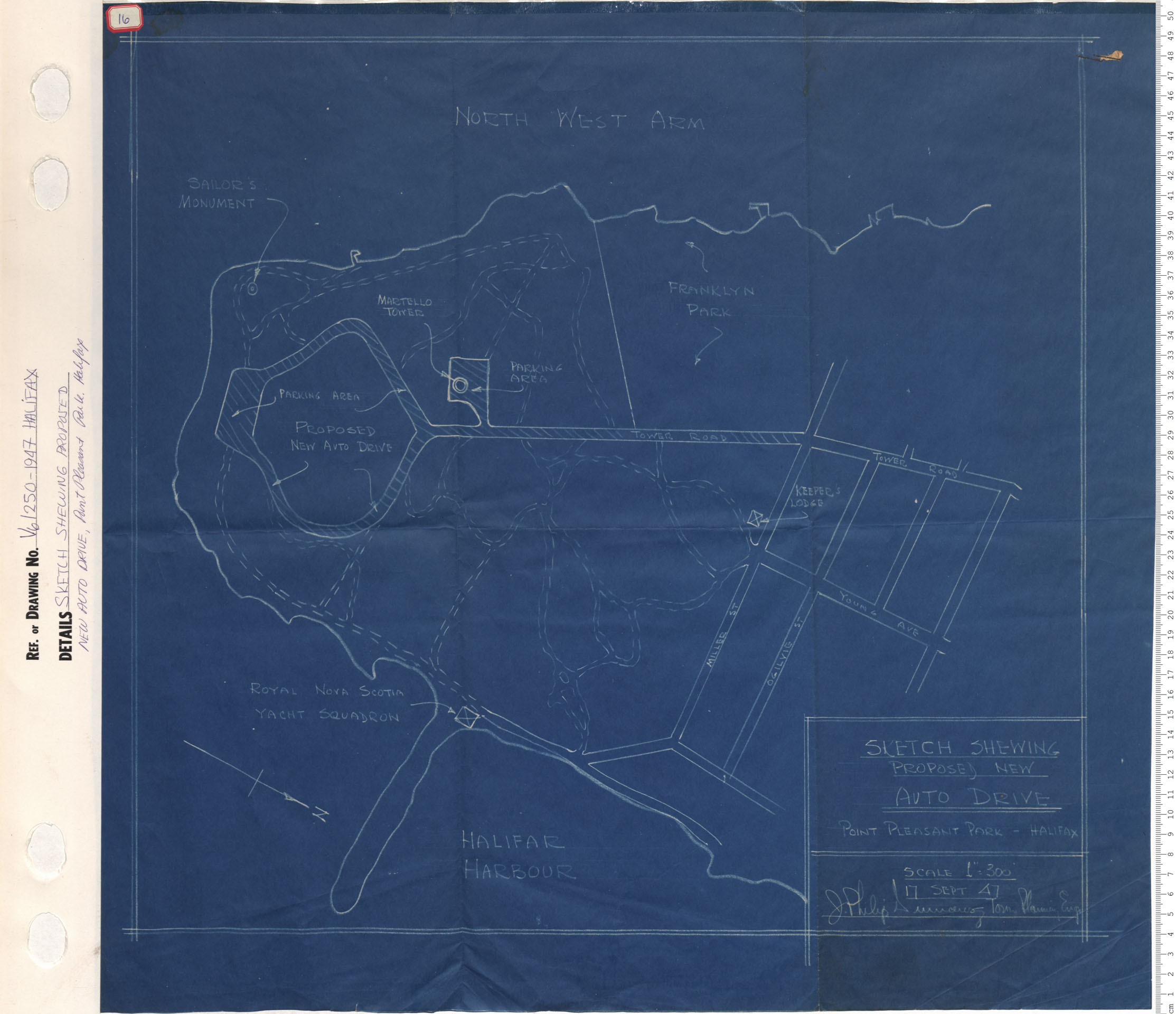 maps : Sketch Shewing Proposed New Auto Drive, Point Pleasant Park, Halifax